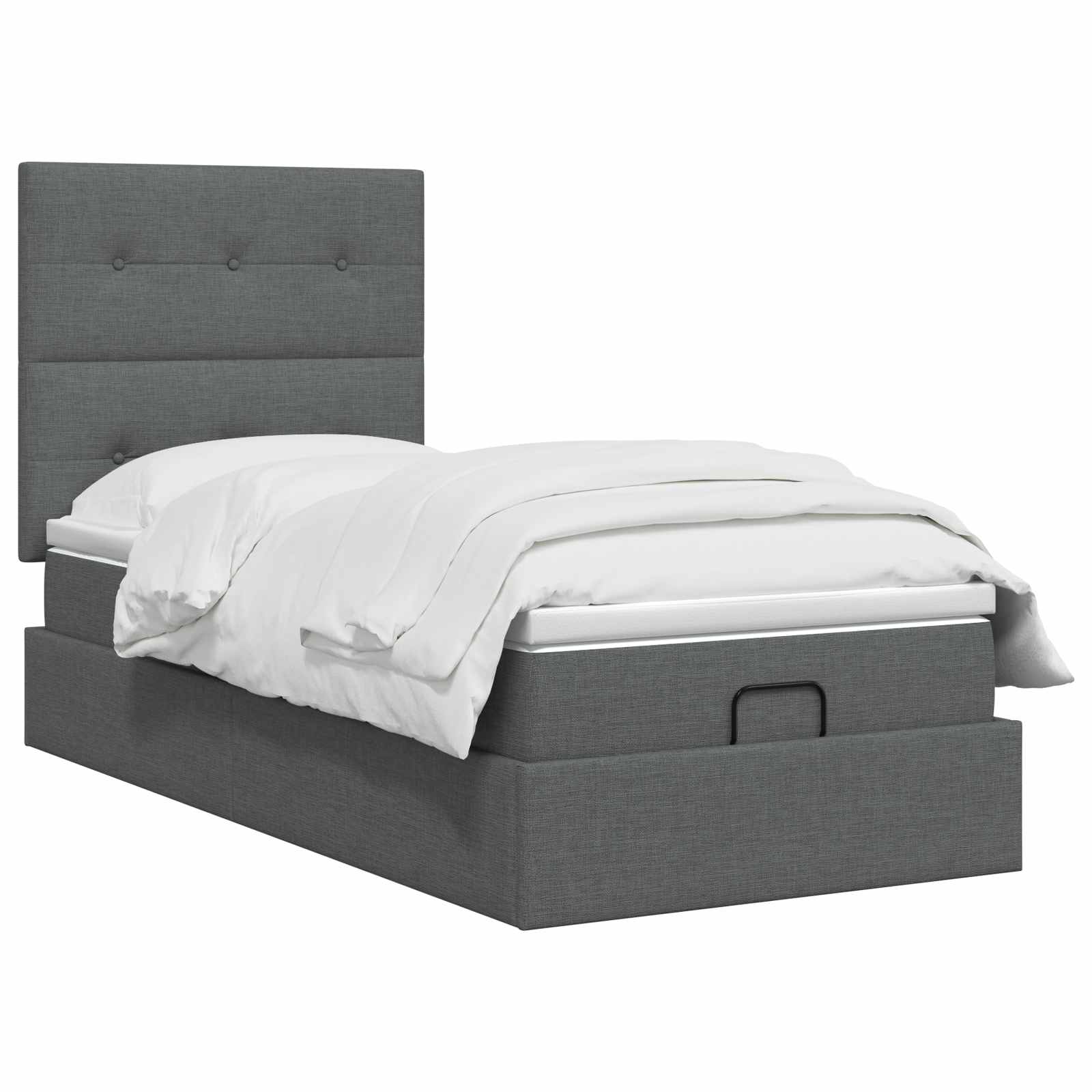 Krevet od pjene s madracem i LED-om Tamnosiva 90 x 190 cm