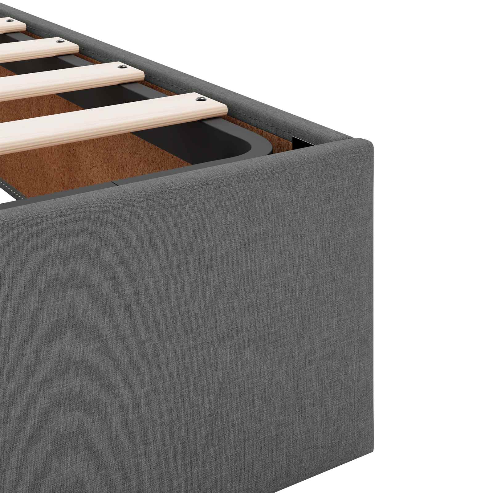 Krevet od pjene s madracem i LED-om Tamnosiva 90 x 190 cm