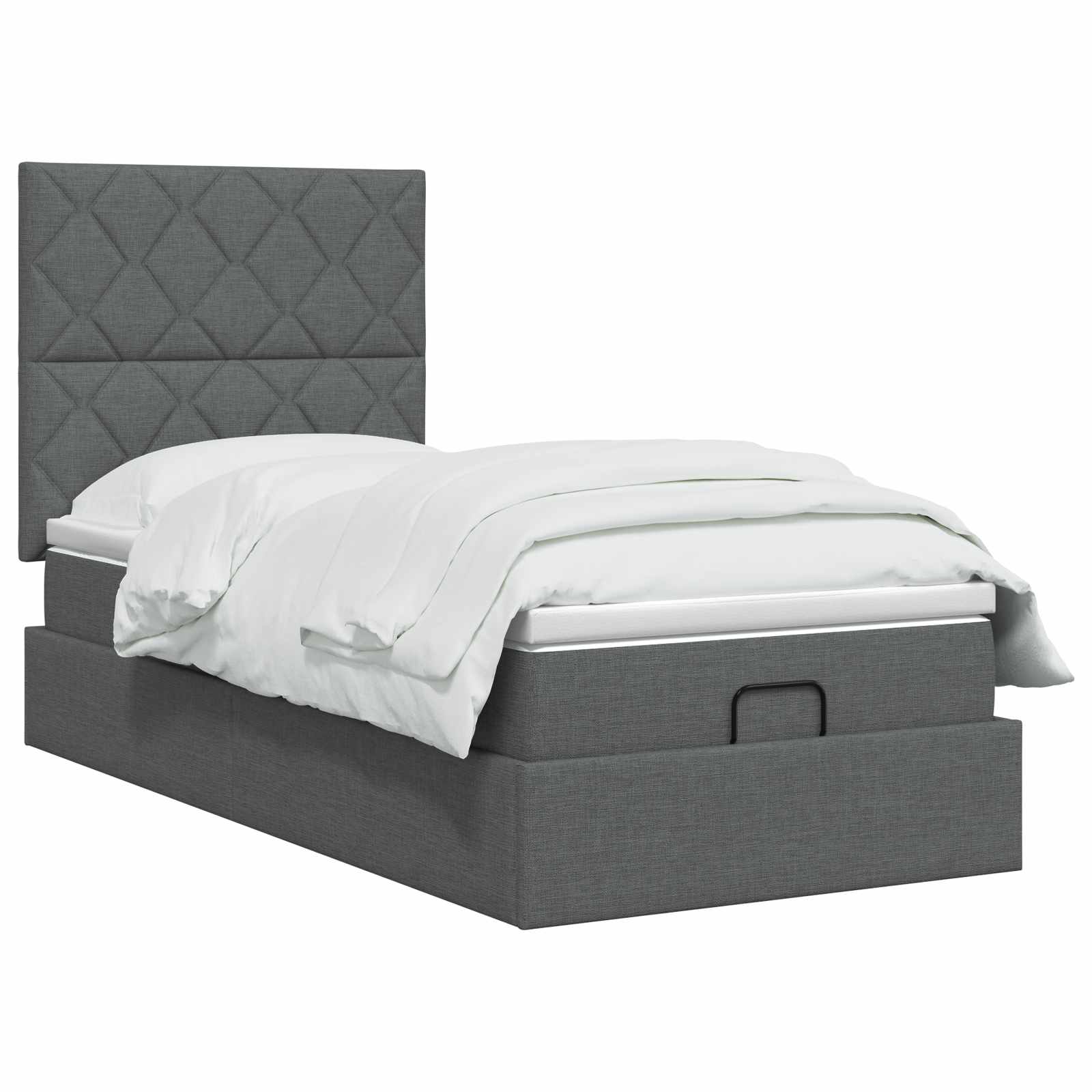 Krevet od pjene s madracem i LED-om Tamnosiva 90 x 190 cm