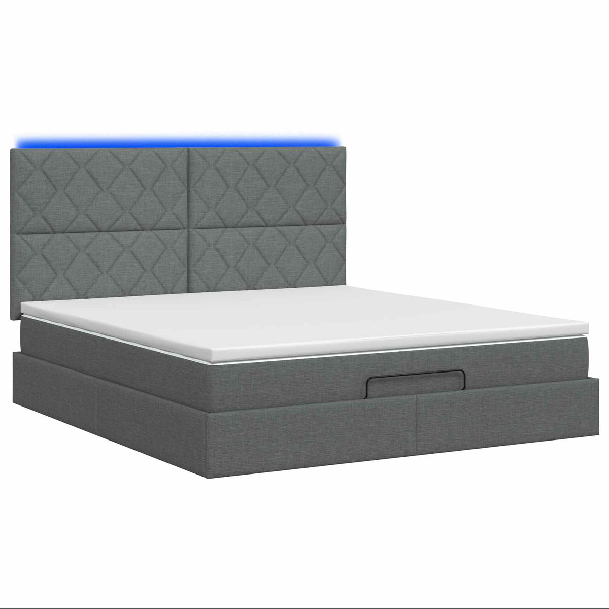 Krevet od pjene s madracem i LED-om Tamnosiva 160 x 200 cm
