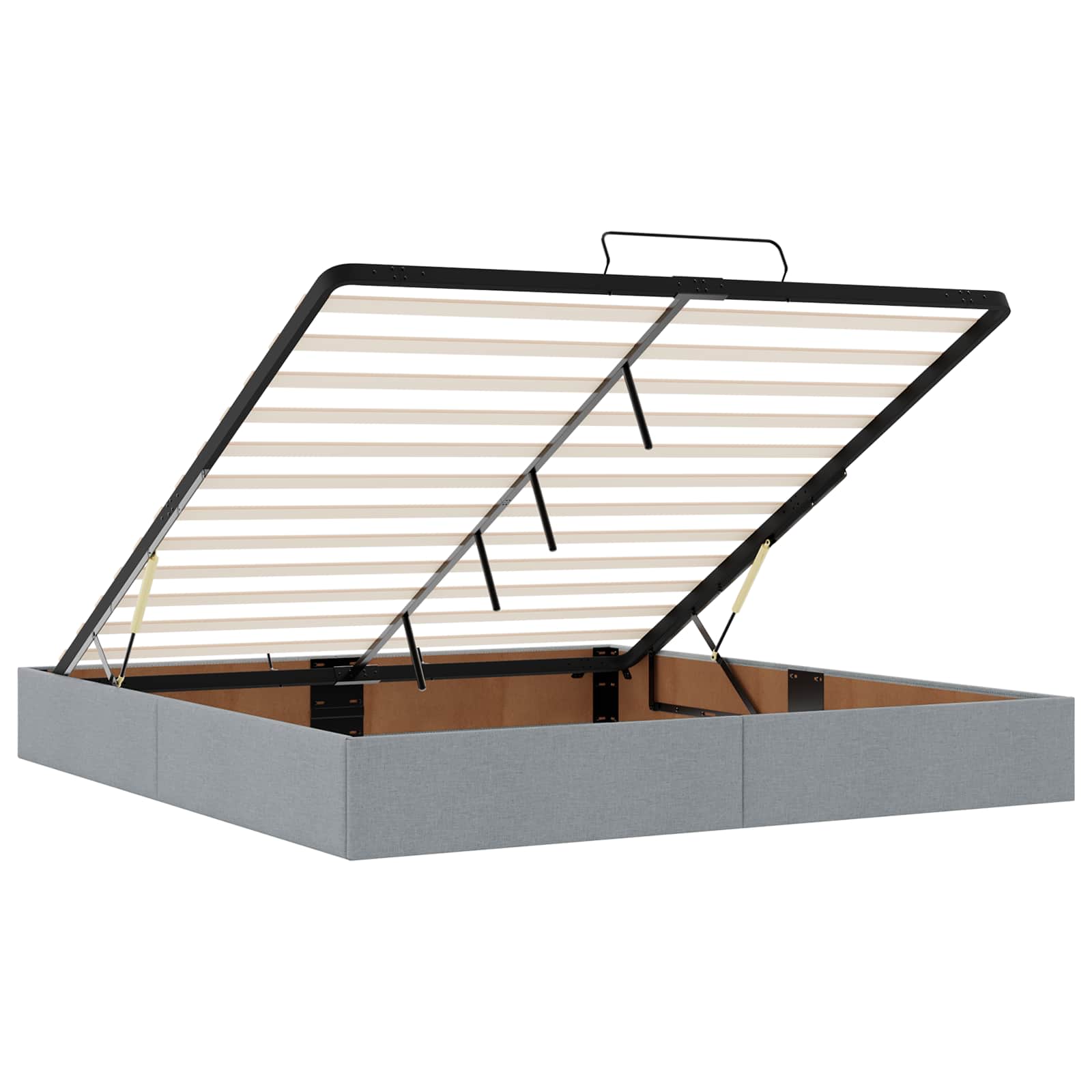 Krevet od pjene s madracem i LED-om Svjetlosiva 180 x 200 cm