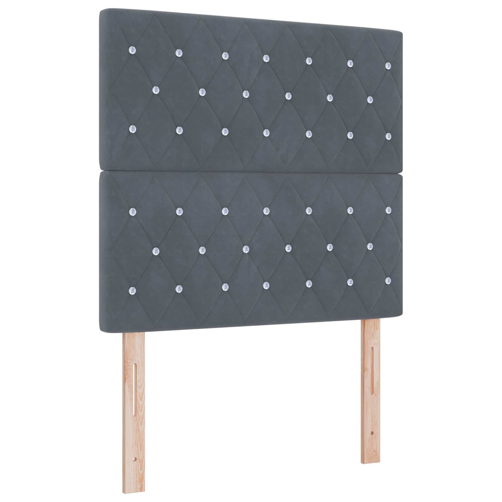 Krevet od pjene s madracem i LED-om Tamnosiva 100 x 200 cm