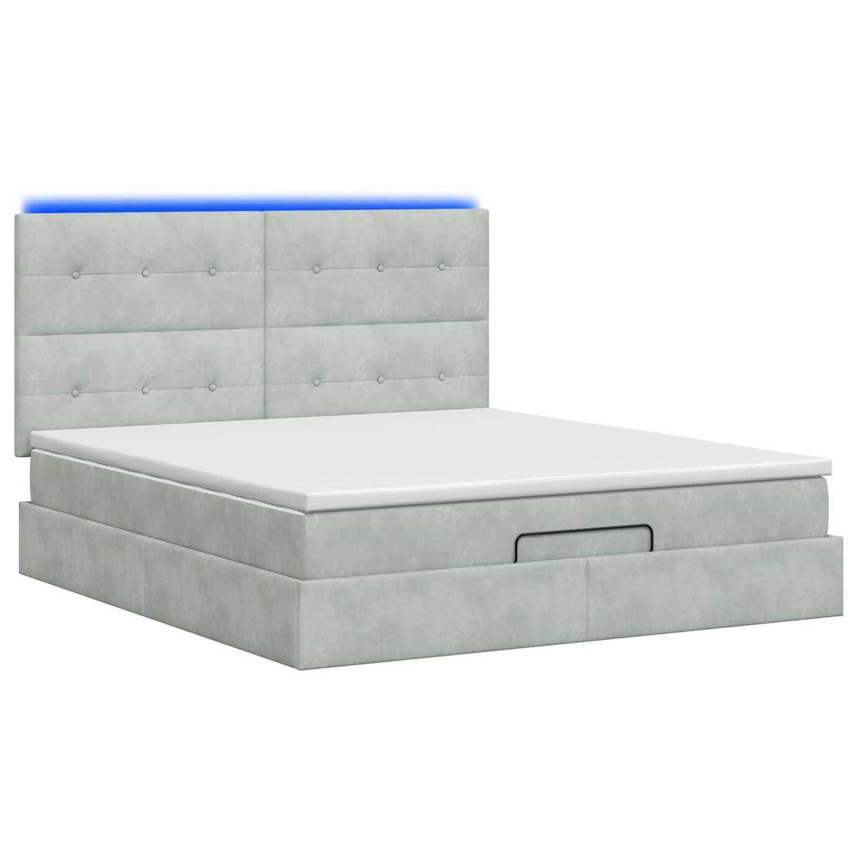 Krevet od pjene s madracem i LED-om Svjetlosiva 140 x 190 cm