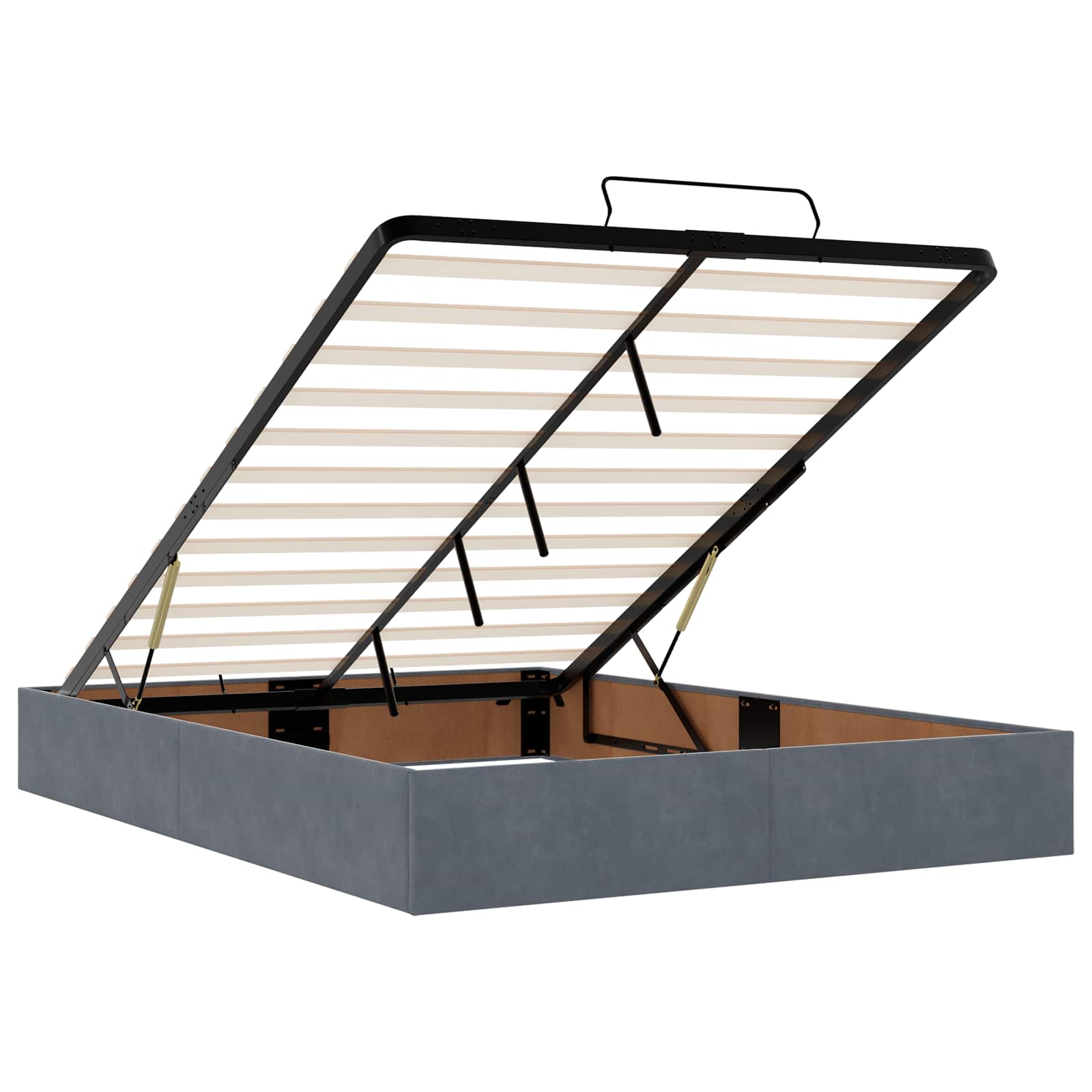 Krevet od pjene s madracem i LED-om Tamnosiva 140 x 190 cm
