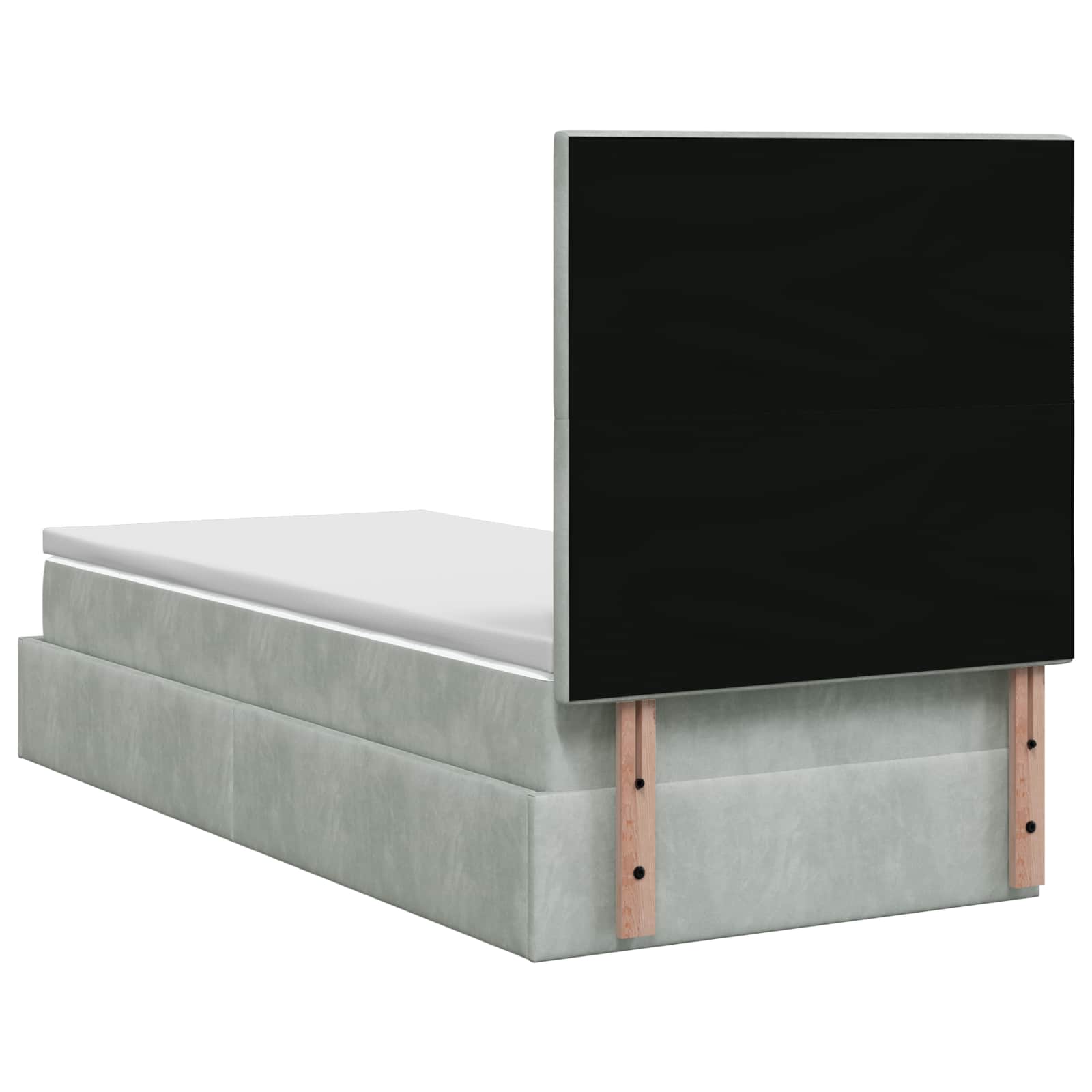 Krevet od pjene s madracem i LED-om Svjetlosiva 100 x 200 cm