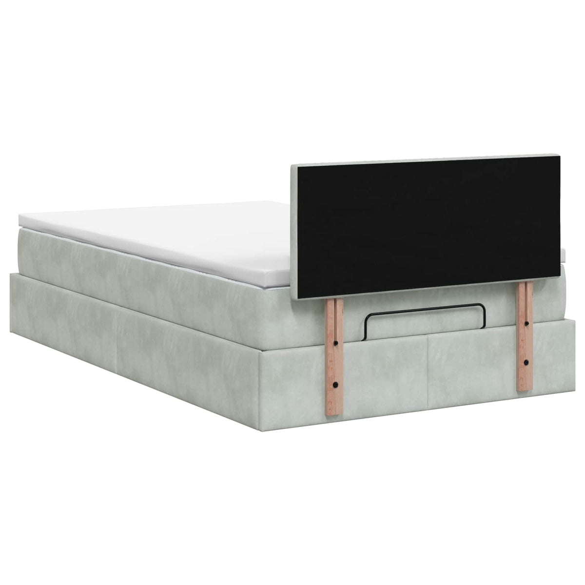 Krevet od pjene s madracem i LED-om Svjetlosiva 120 x 190 cm