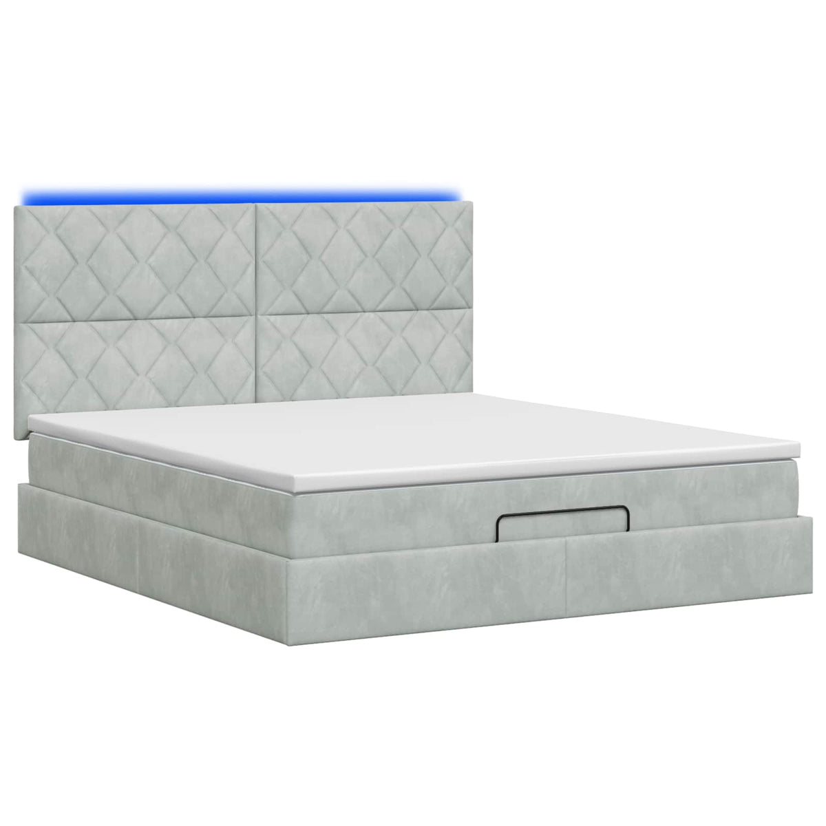 Krevet od pjene s madracem i LED-om Svjetlosiva 140 x 190 cm