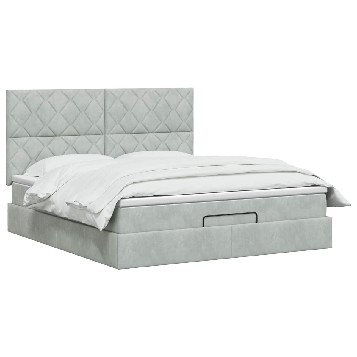 Krevet od pjene s madracem i LED-om Svjetlosiva 140 x 190 cm