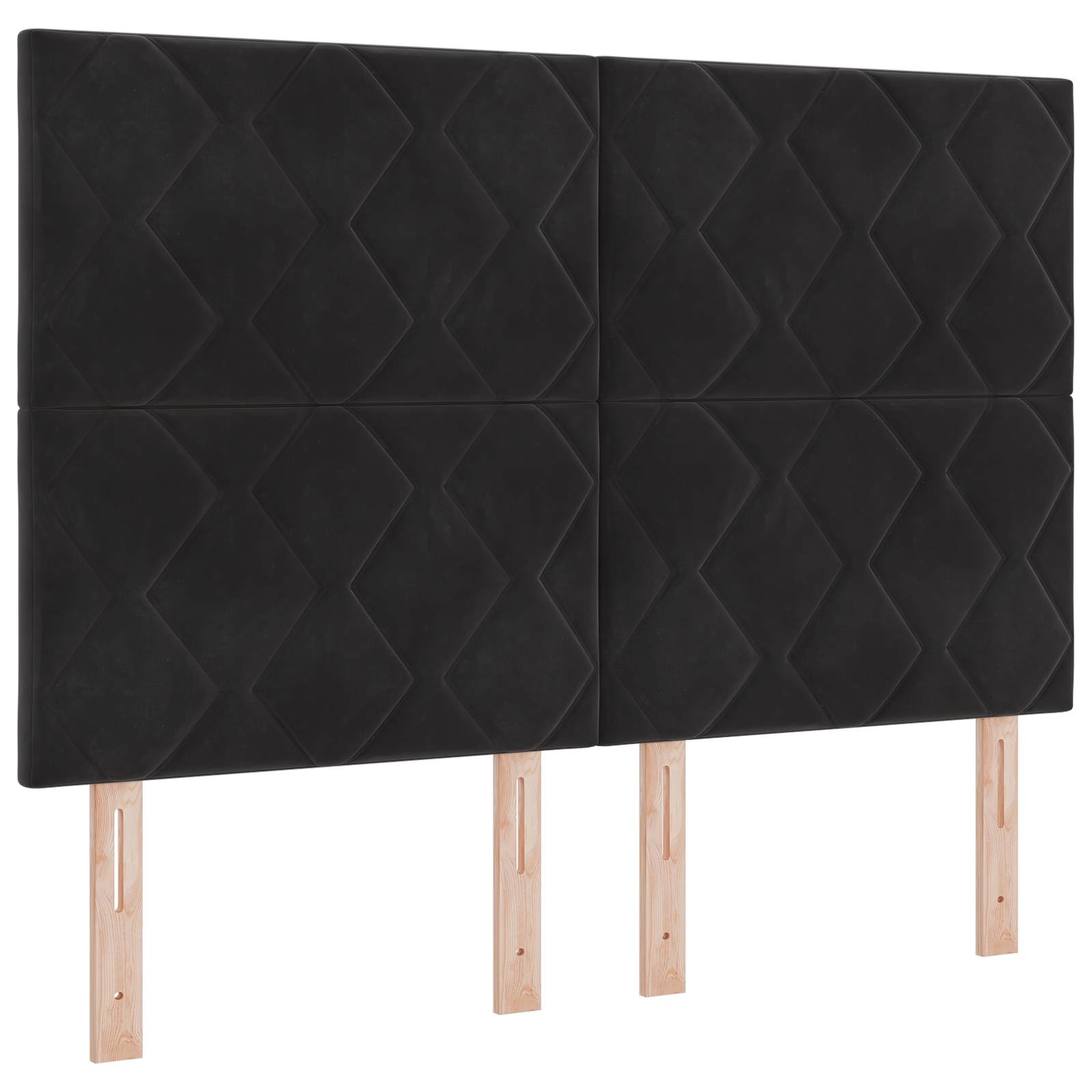Krevet od pjene s madracem i LED-om Crna 140 x 200 cm Baršun