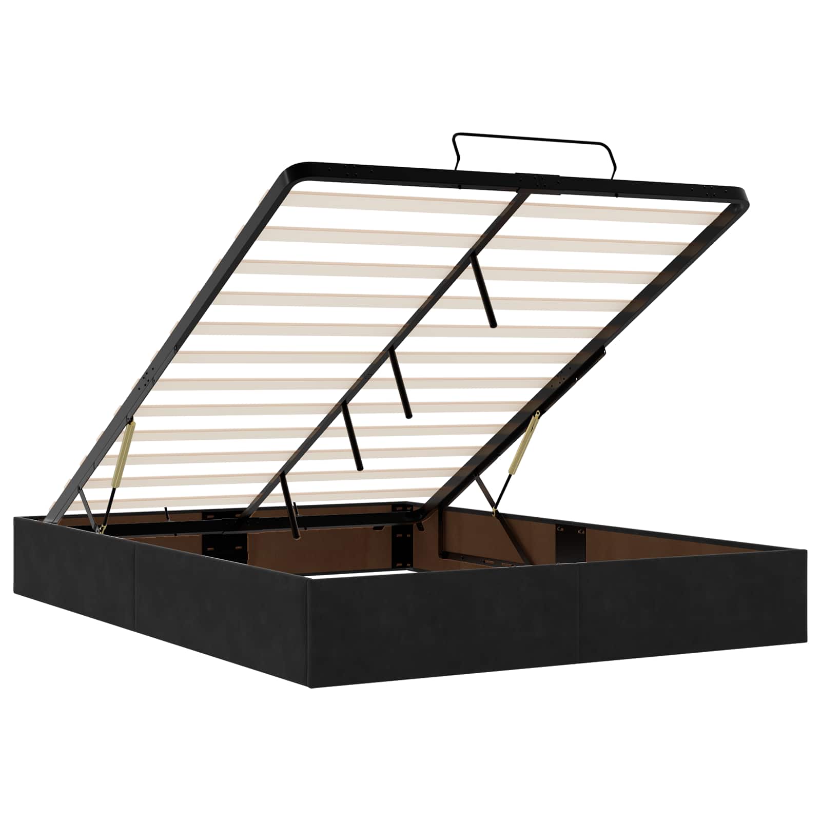 Krevet od pjene s madracem i LED-om Crna 140 x 200 cm Baršun