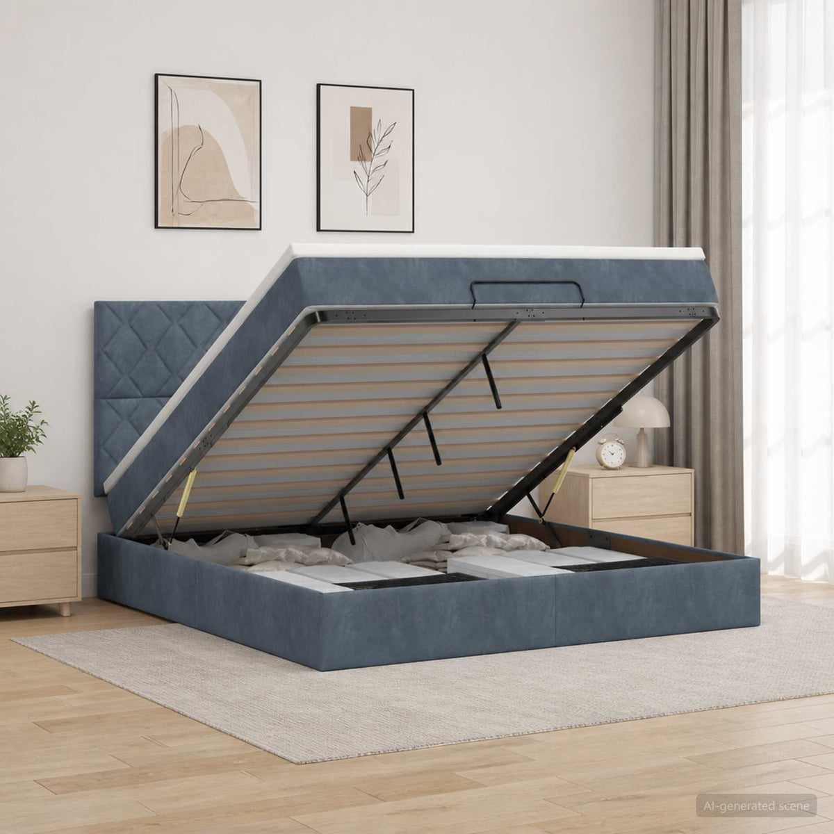 Krevet od pjene s madracem i LED-om Tamnosiva 160 x 200 cm