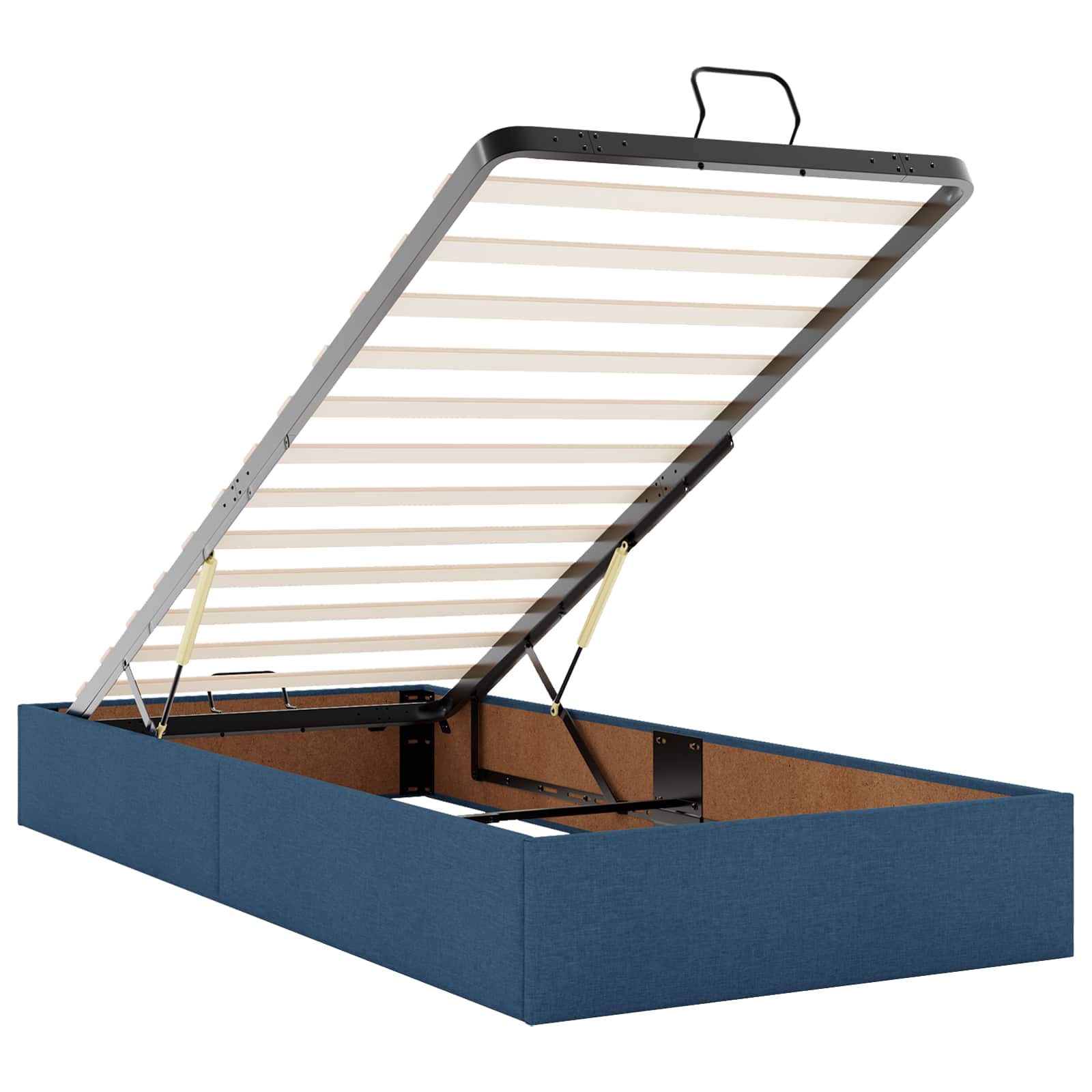 Krevet od pjene s madracem i LED-om Plava 180 x 200 cm Tkanina