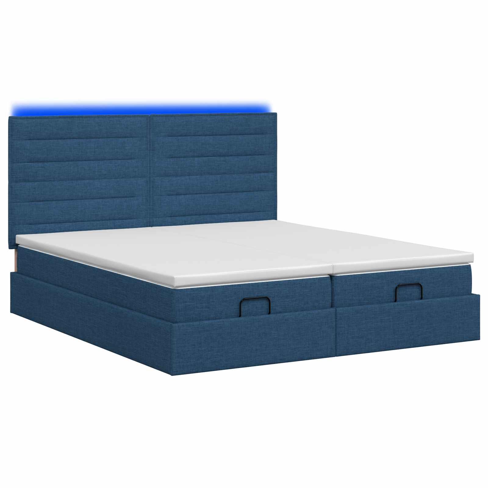 Krevet od pjene s madracem i LED-om Plava 180 x 200 cm Tkanina
