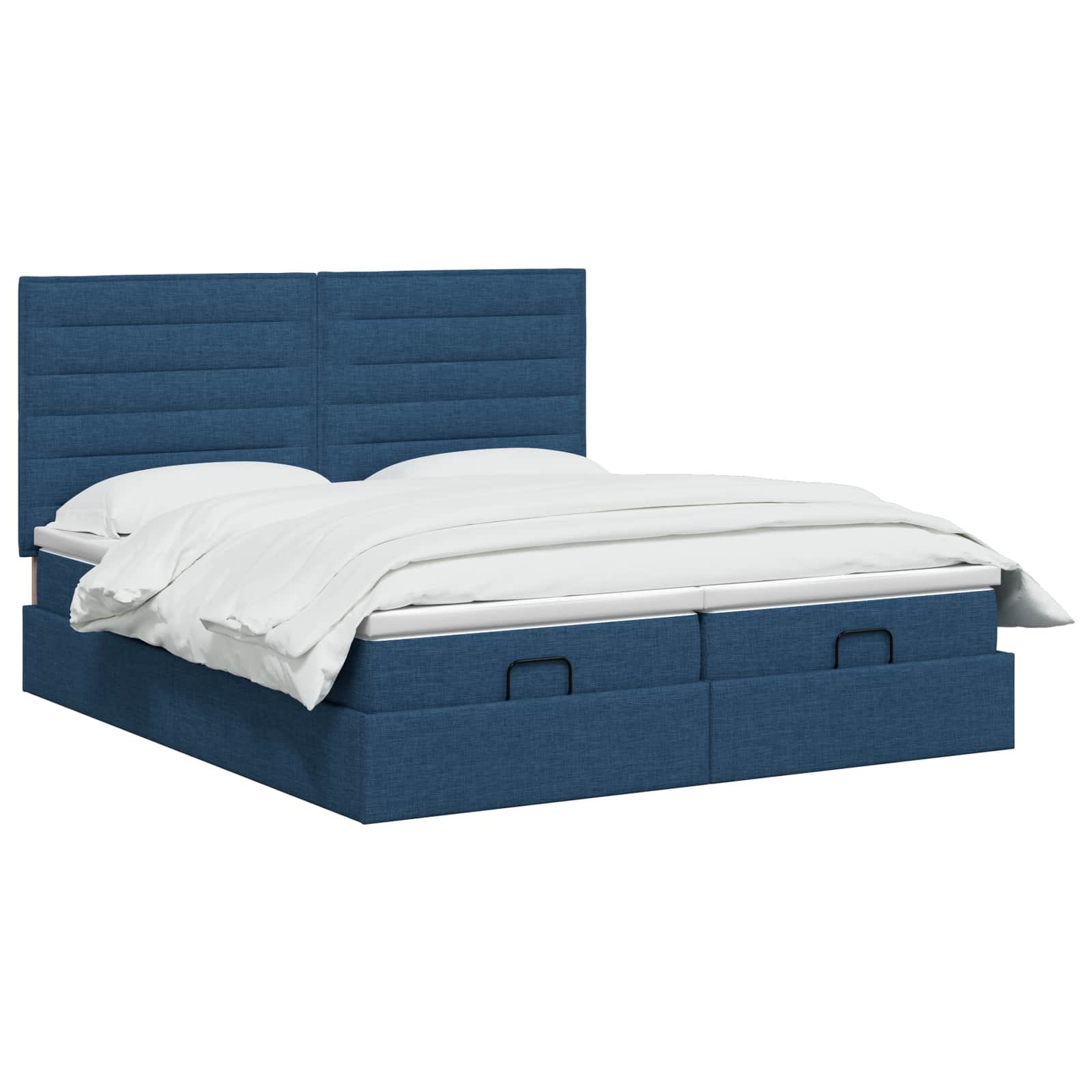 Krevet od pjene s madracem i LED-om Plava 180 x 200 cm Tkanina