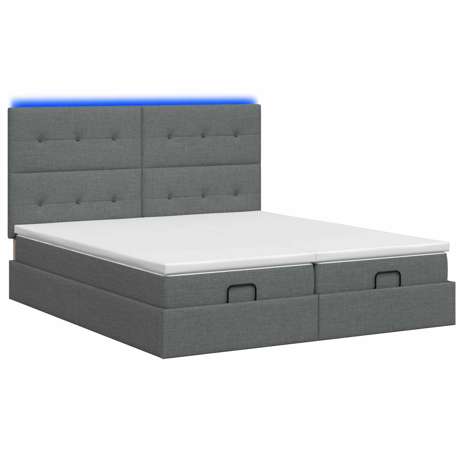 Krevet od pjene s madracem i LED-om Tamnosiva 160 x 200 cm