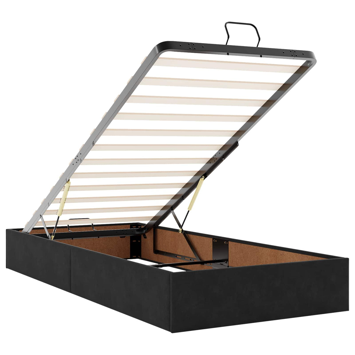 Krevet od pjene s madracem i LED-om Crna 180 x 200 cm Baršun