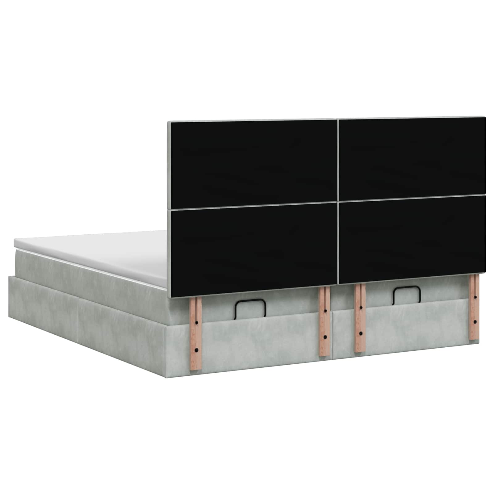 Krevet od pjene s madracem i LED-om Svjetlosiva 180 x 200 cm
