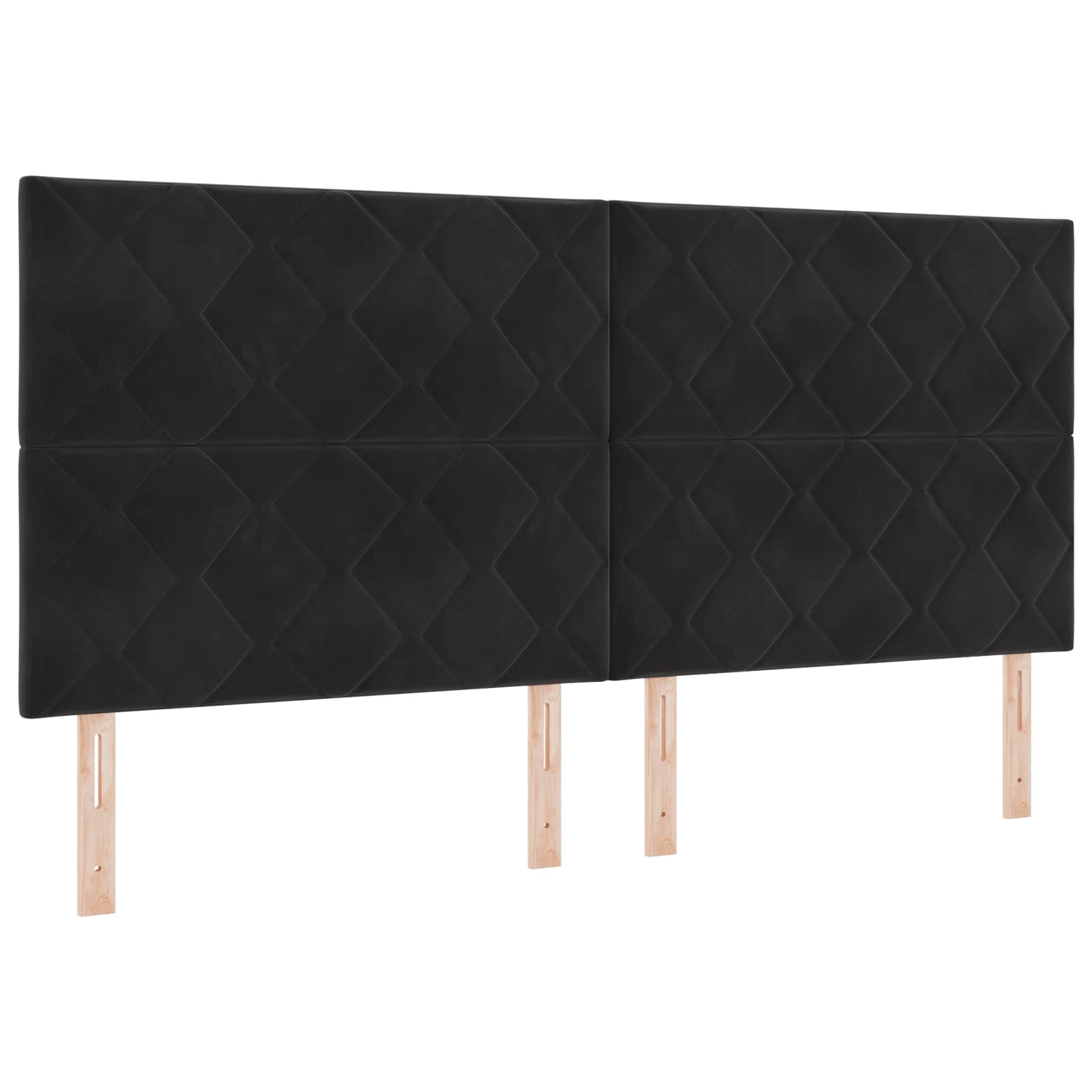 Krevet od pjene s madracem i LED-om Crna 200 x 200 cm Baršun
