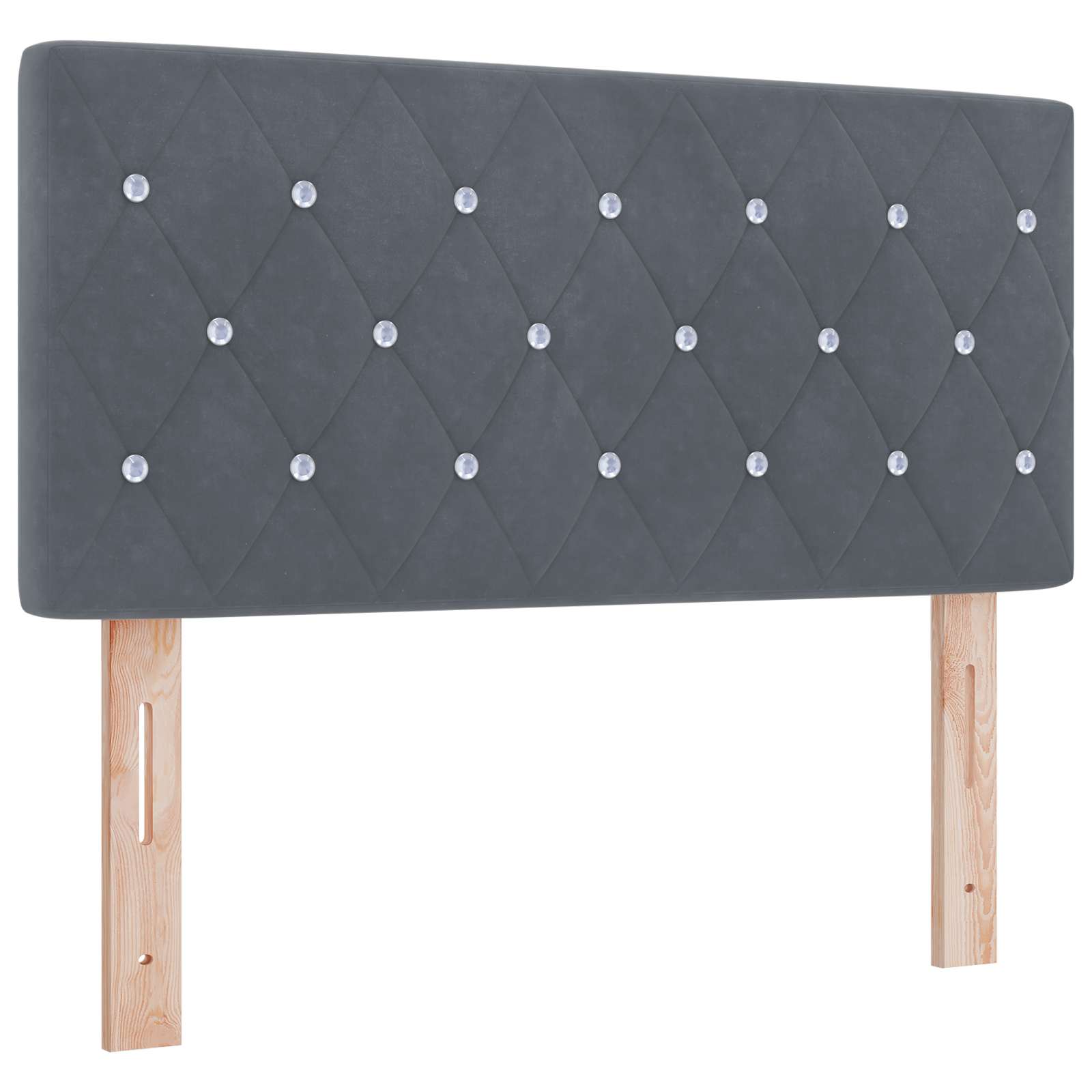 Krevet s od storage s uzglavljem Tamnosiva 90 x 190 cm Baršun