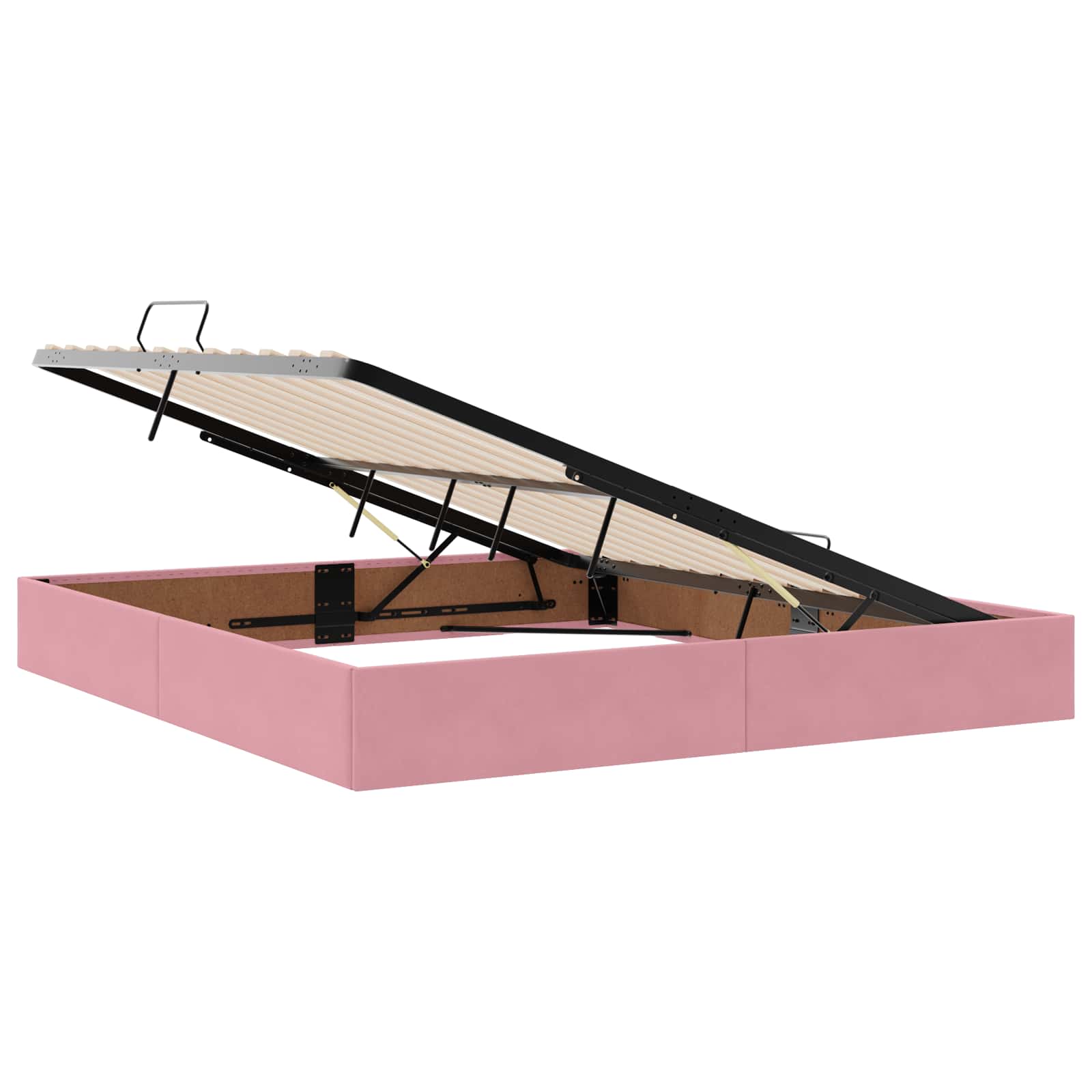 Krevet s od storage s uzglavljem Ružičasta 180 x 200 cm Baršun
