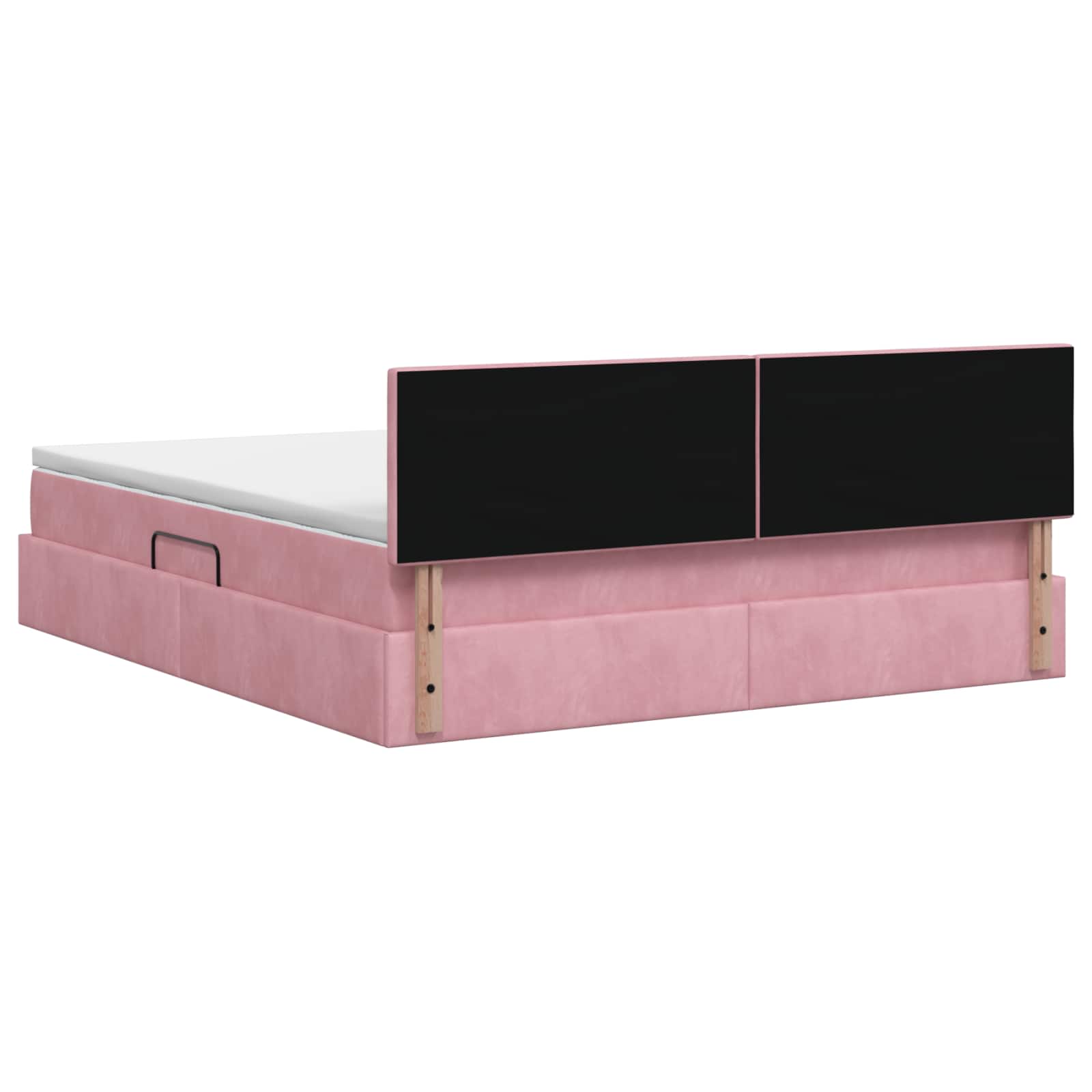 Krevet s od storage s uzglavljem Ružičasta 180 x 200 cm Baršun