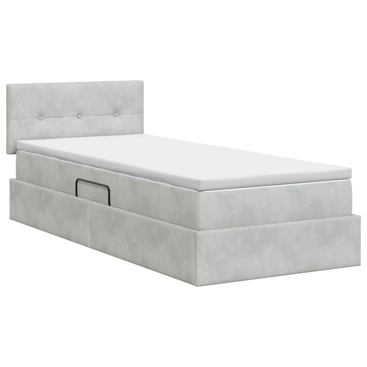 Krevet s od storage Svjetlosiva 100 x 200 cm Baršun