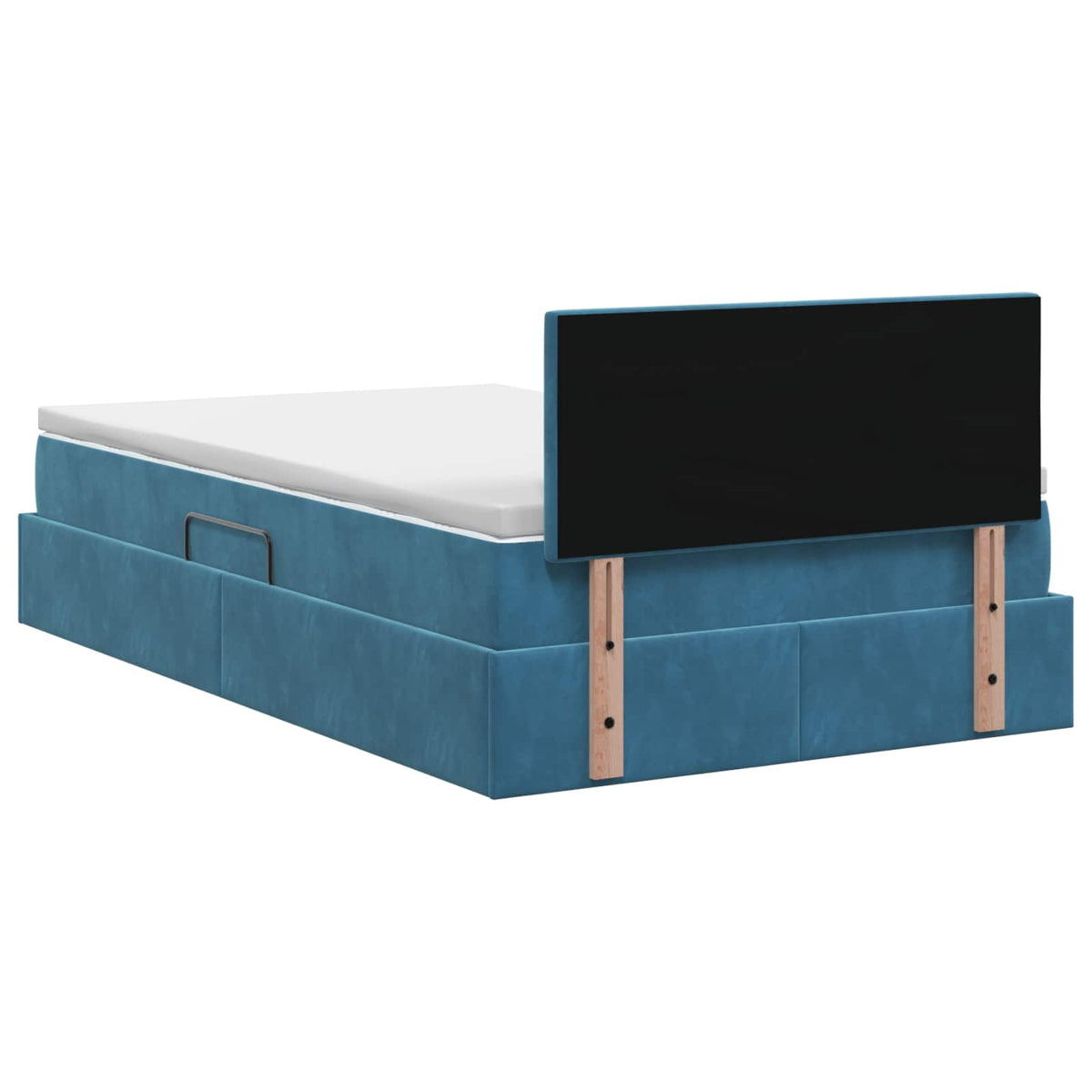 Krevet s od storage Tamno plava 120 x 200 cm Baršun