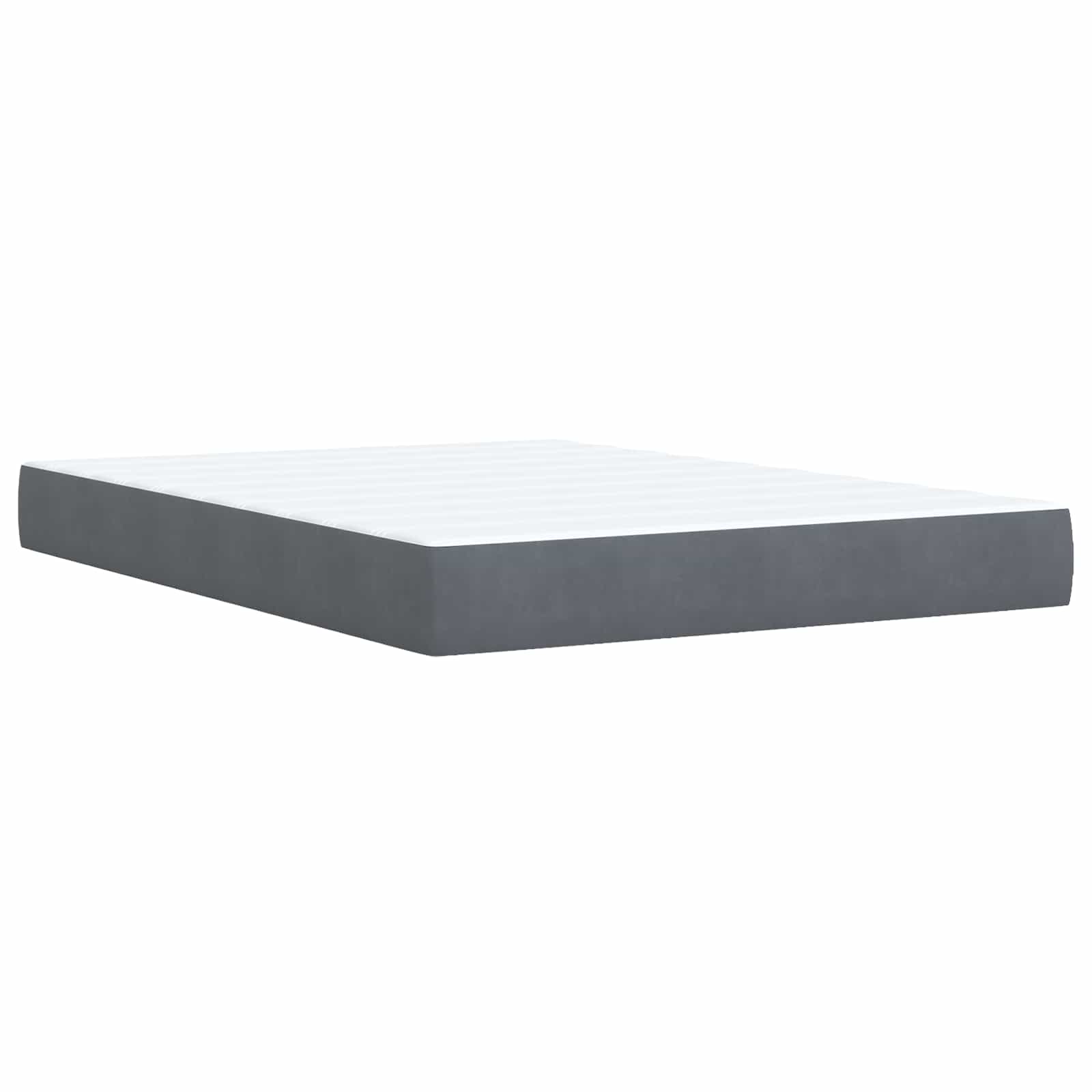 Krevet s od storage s uzglavljem Tamnosiva 140 x 200 cm Baršun