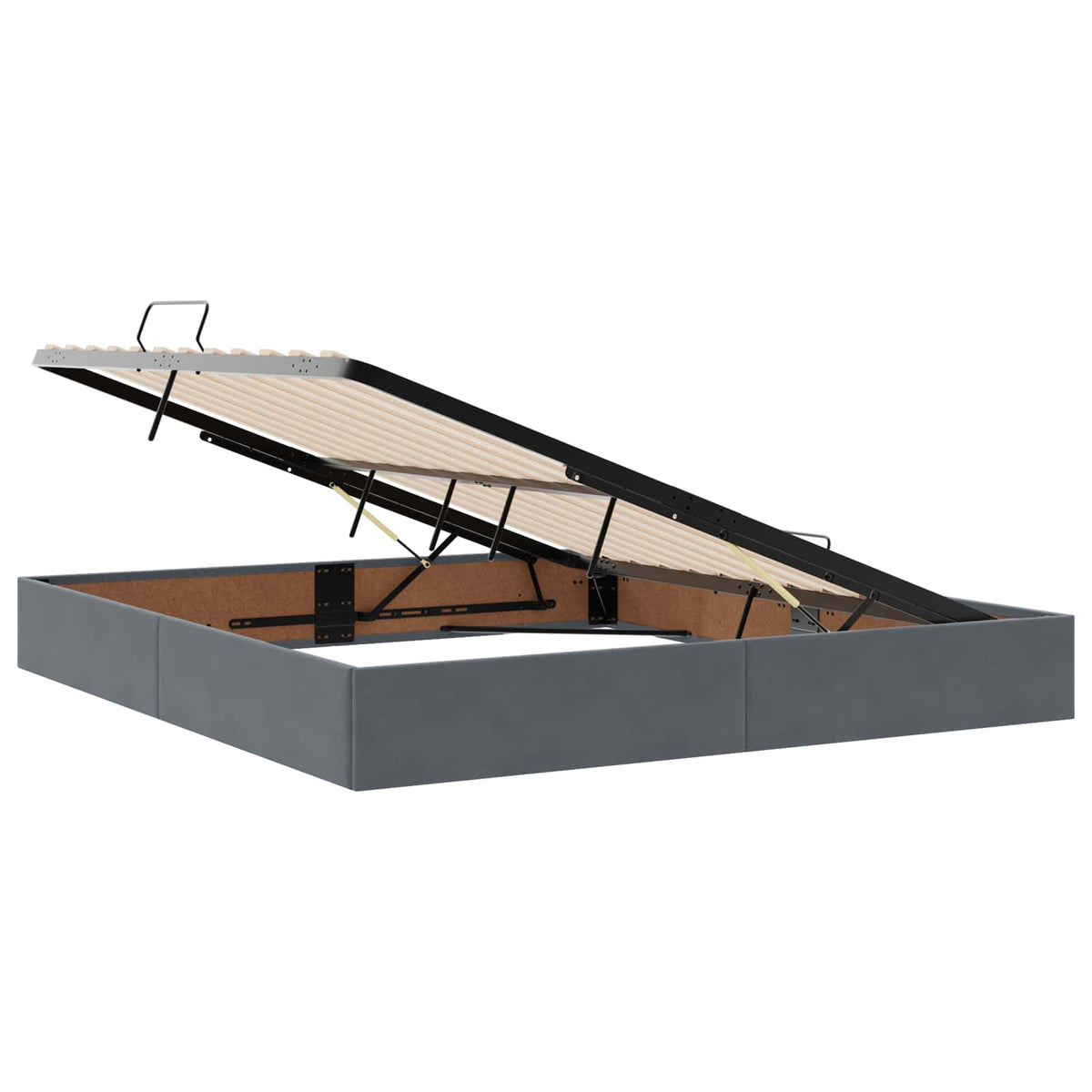 Krevet s od storage s uzglavljem Tamnosiva 180 x 200 cm Baršun