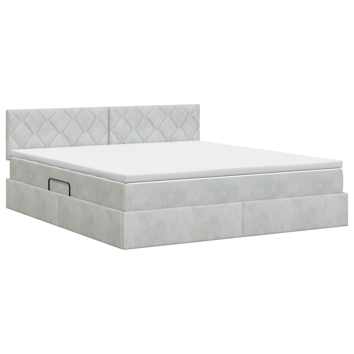 Krevet s od storage Svjetlosiva 180 x 200 cm Baršun