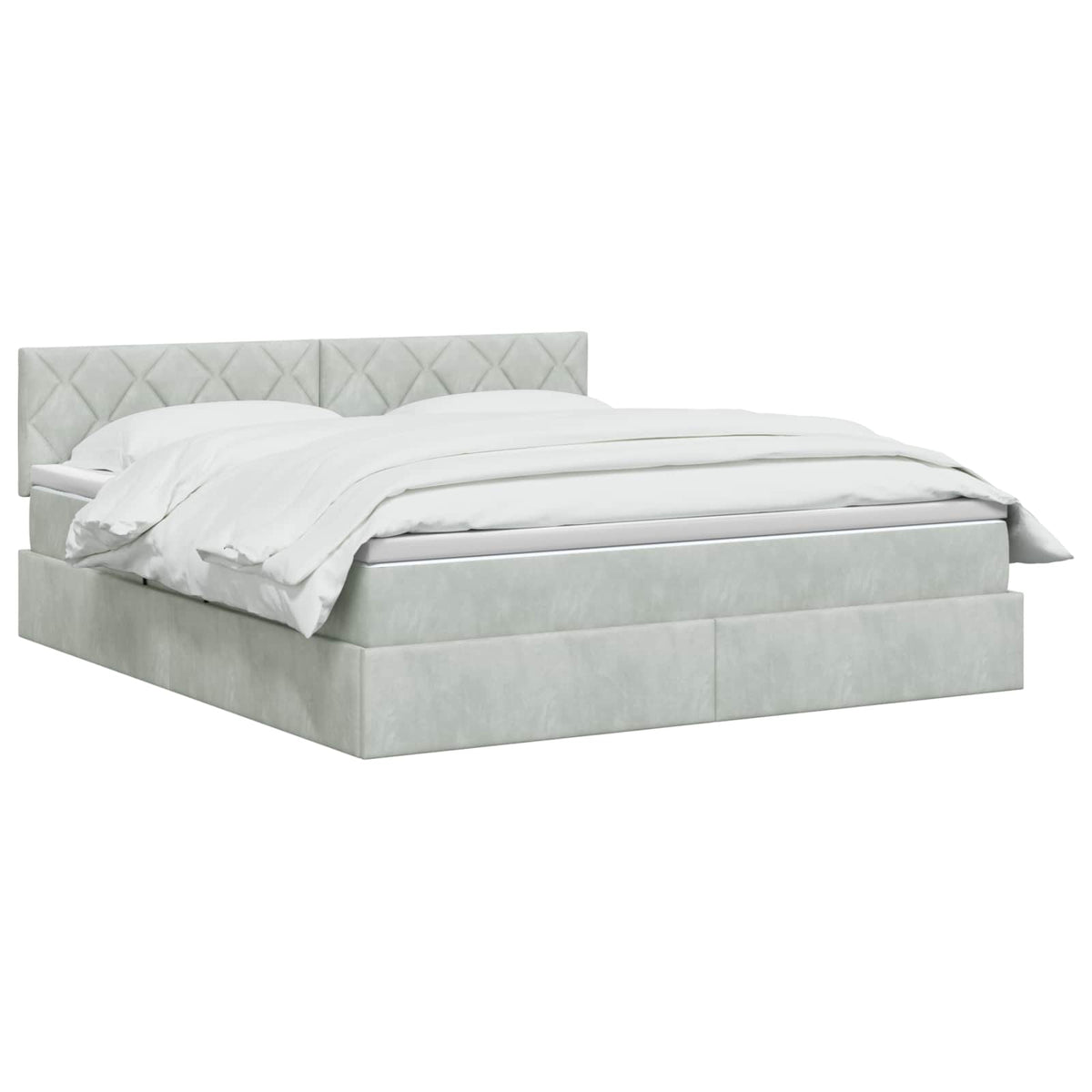 Krevet s od storage Svjetlosiva 180 x 200 cm Baršun