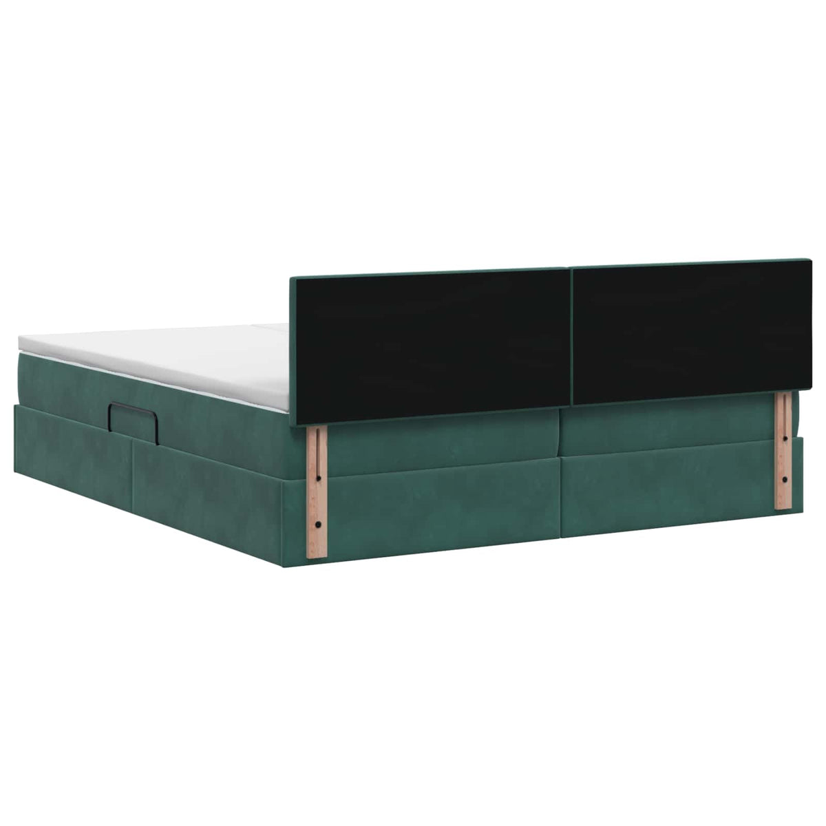 Krevet s od storage s uzglavljem 2 kom. Tamnozelena 180 x 200 cm