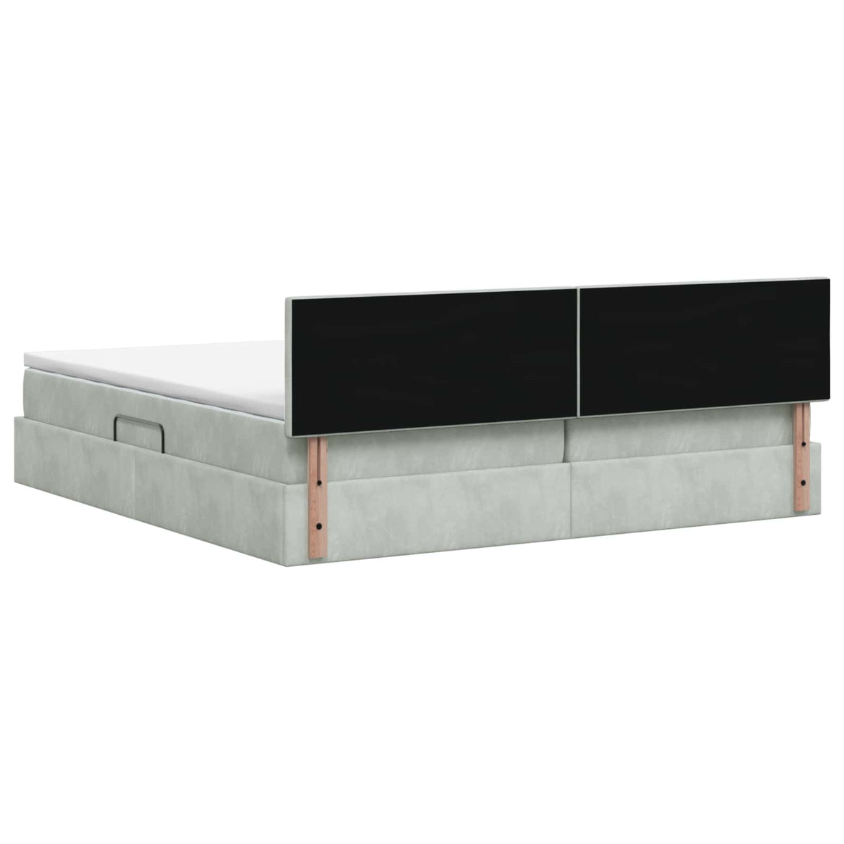 LED krevet za pohranu s madracem Svjetlosiva 200 x 200 cm