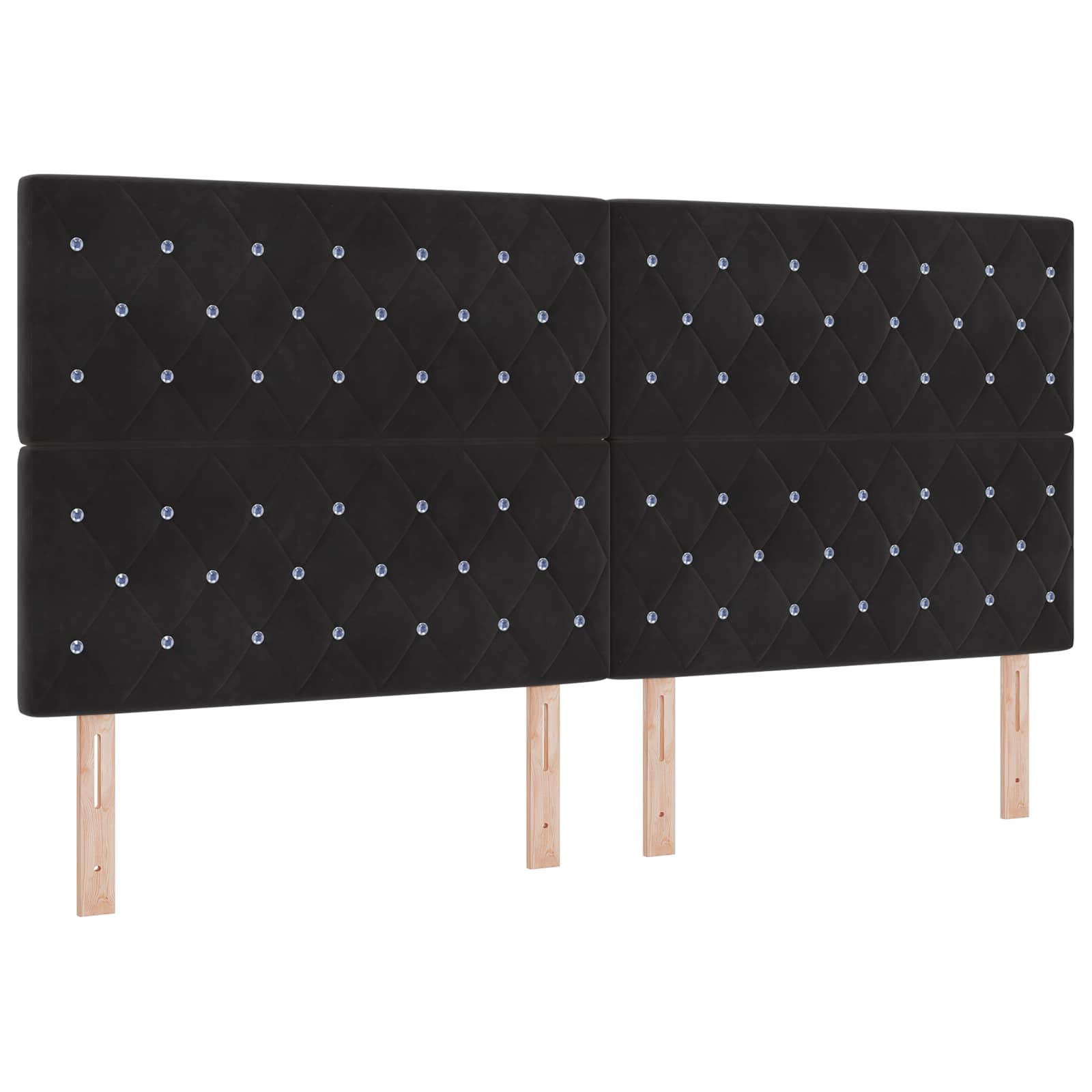 Krevet s madracem i skladištem Crna 200 x 200 cm Baršun