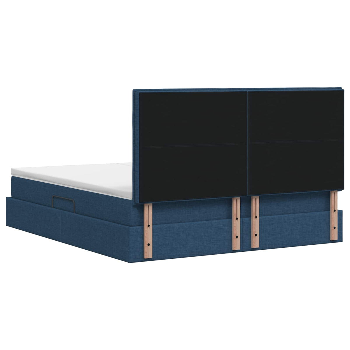 Krevet s od storage s uzglavljem Plava 180 x 200 cm Tkanina