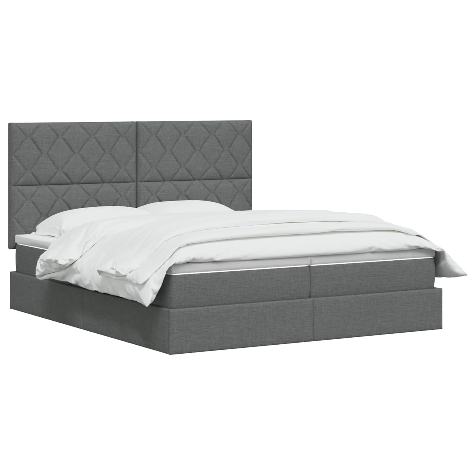 Krevet s od storage s uzglavljem Tamnosiva 180 x 200 cm Tkanina