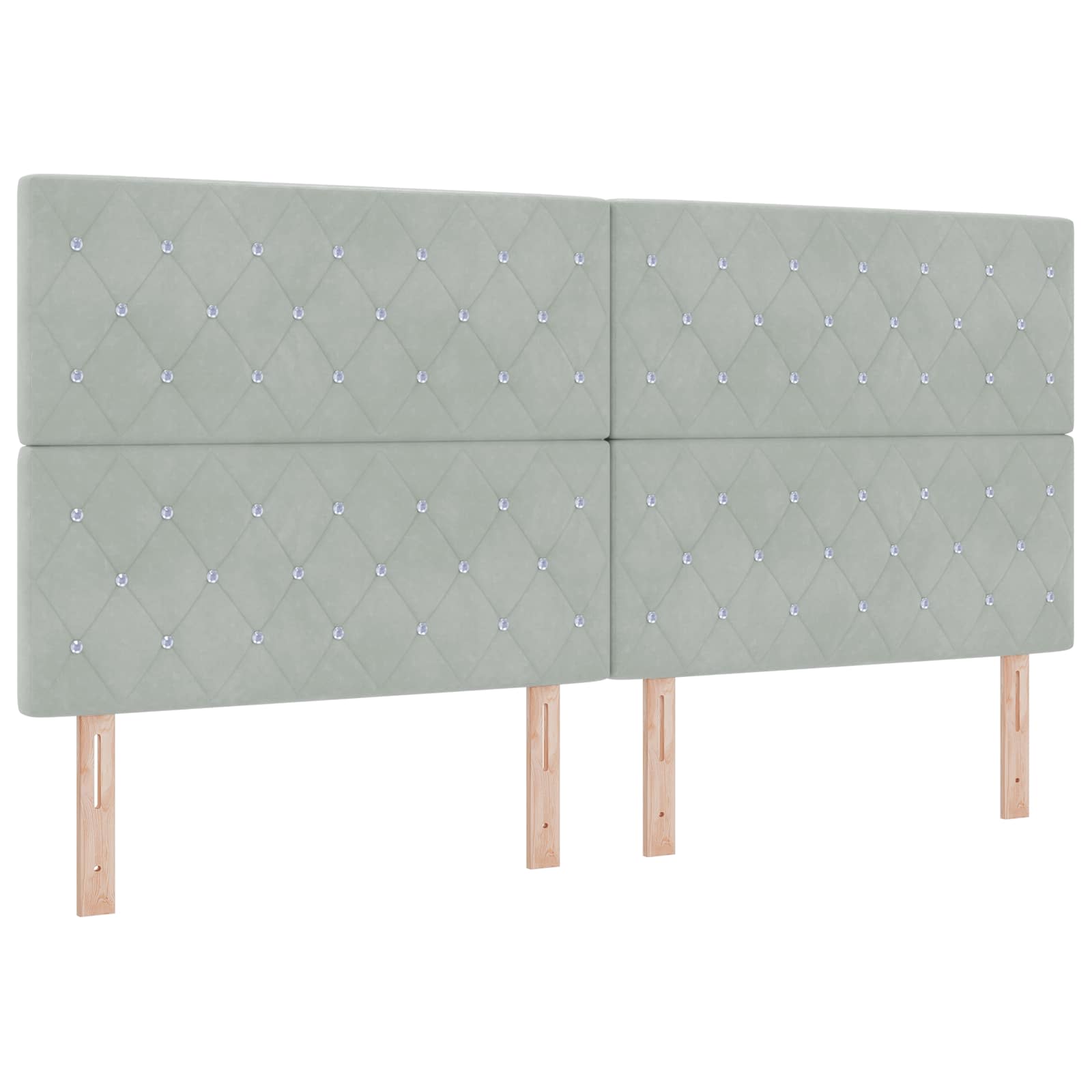 Krevet s od storage s pohranom Svjetlosiva 200 x 200 cm Baršun