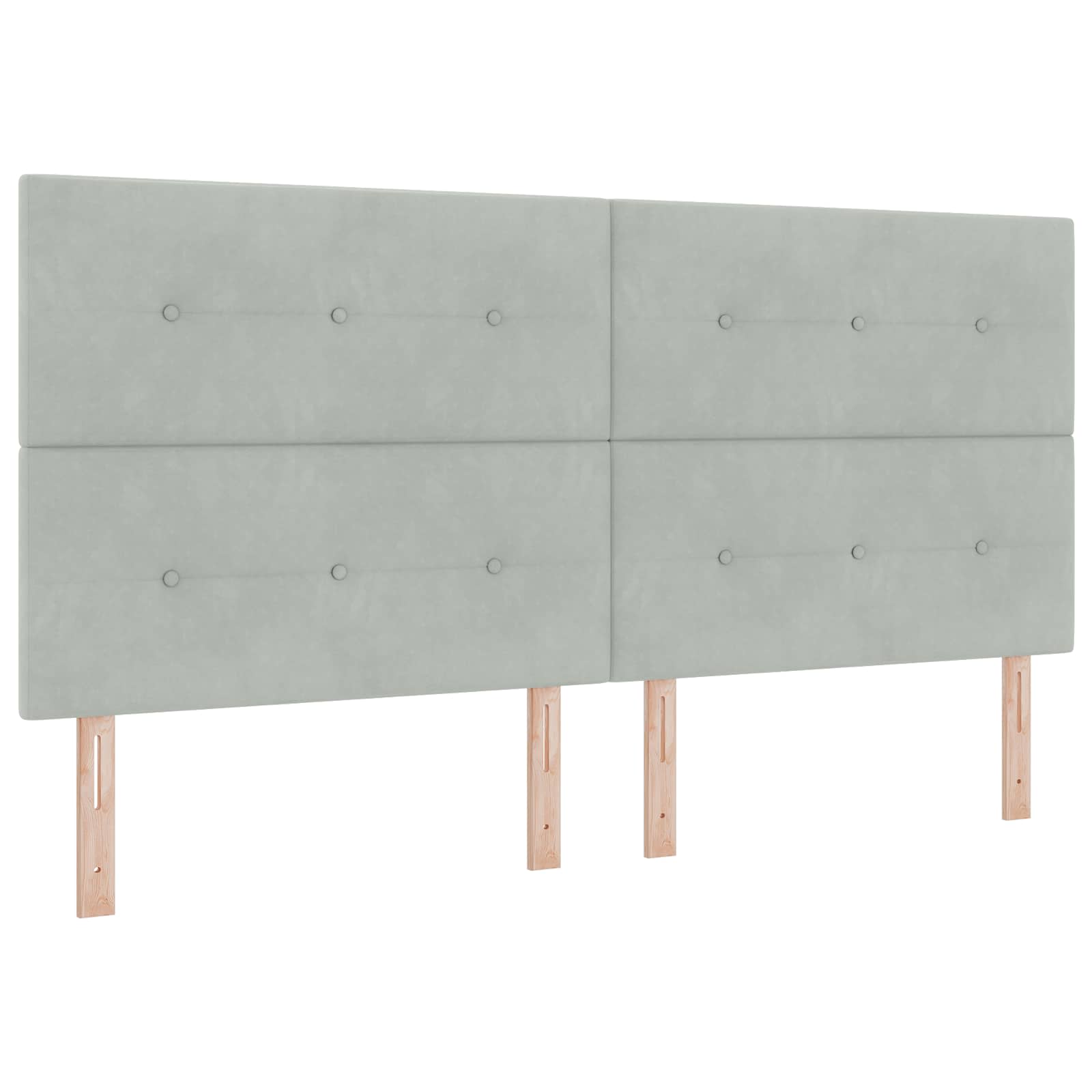 Krevet s od storage s pohranom Svjetlosiva 200 x 200 cm Baršun