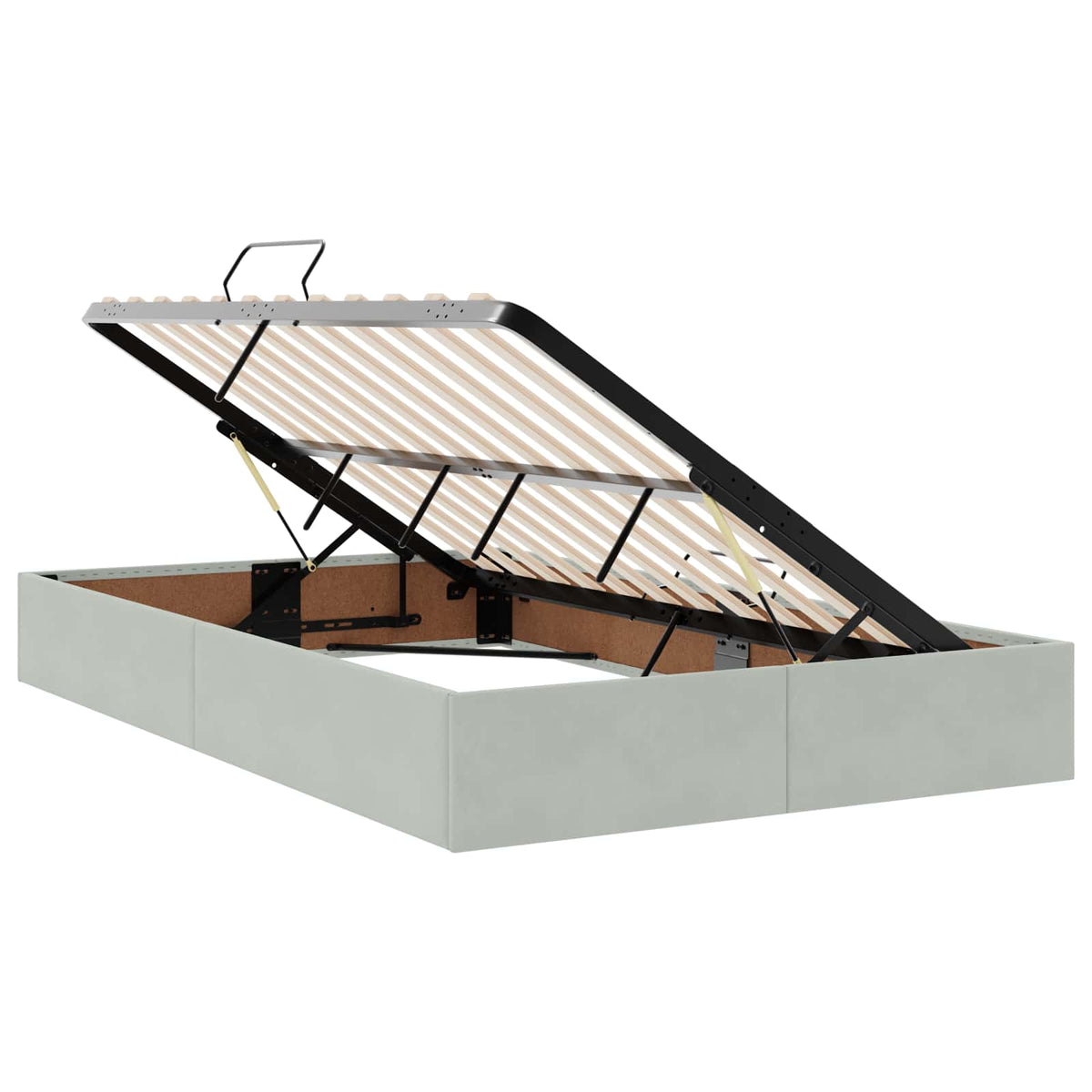 LED krevet za pohranu s madracem Svjetlosiva 120 x 200 cm