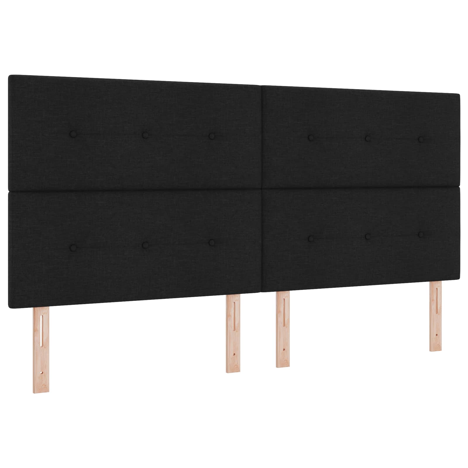 LED krevet za pohranu s madracem Crna 200 x 200 cm Tkanina