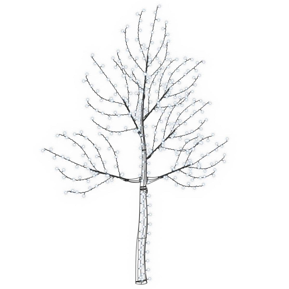 LED zidno božićno drvce 210 cm 312 LED lampica Hladno bijela