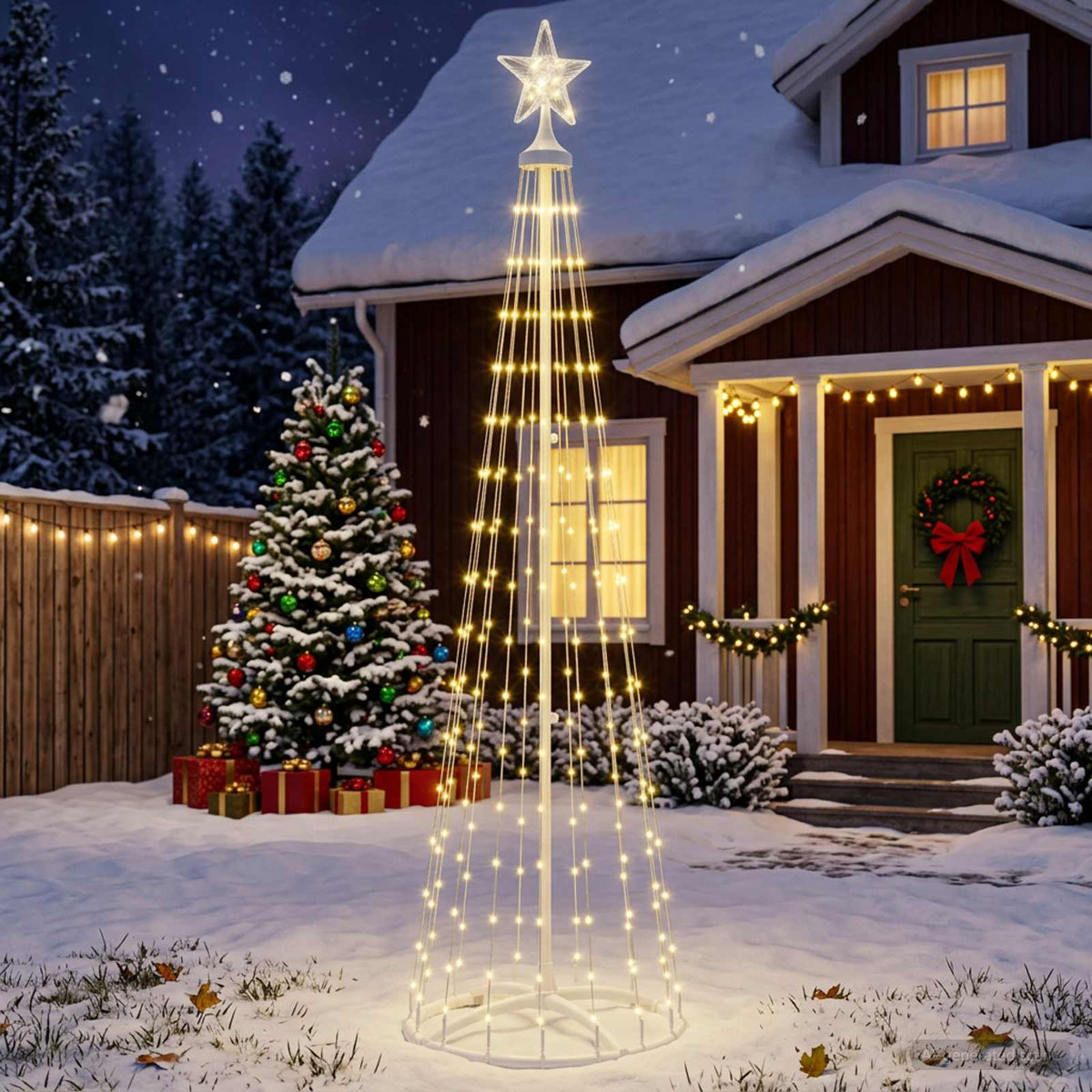 Stožasto LED božićno drvce 180 cm 250 LED lampica Topla bijela