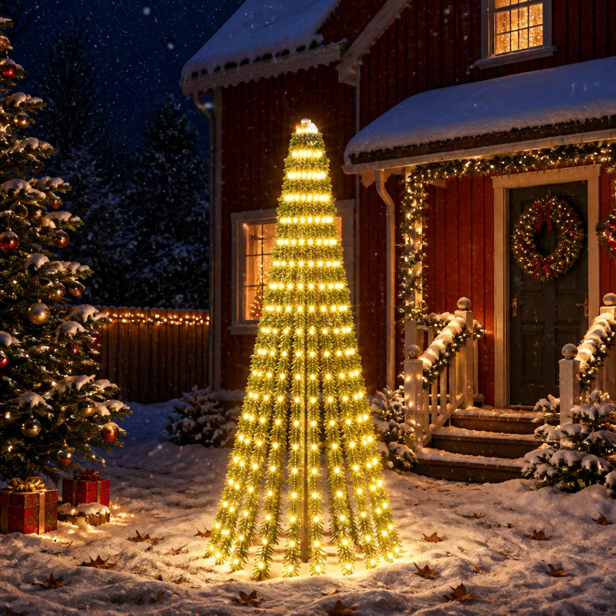 LED božićno drvce 470 cm 1504 LED lampica Čelik
