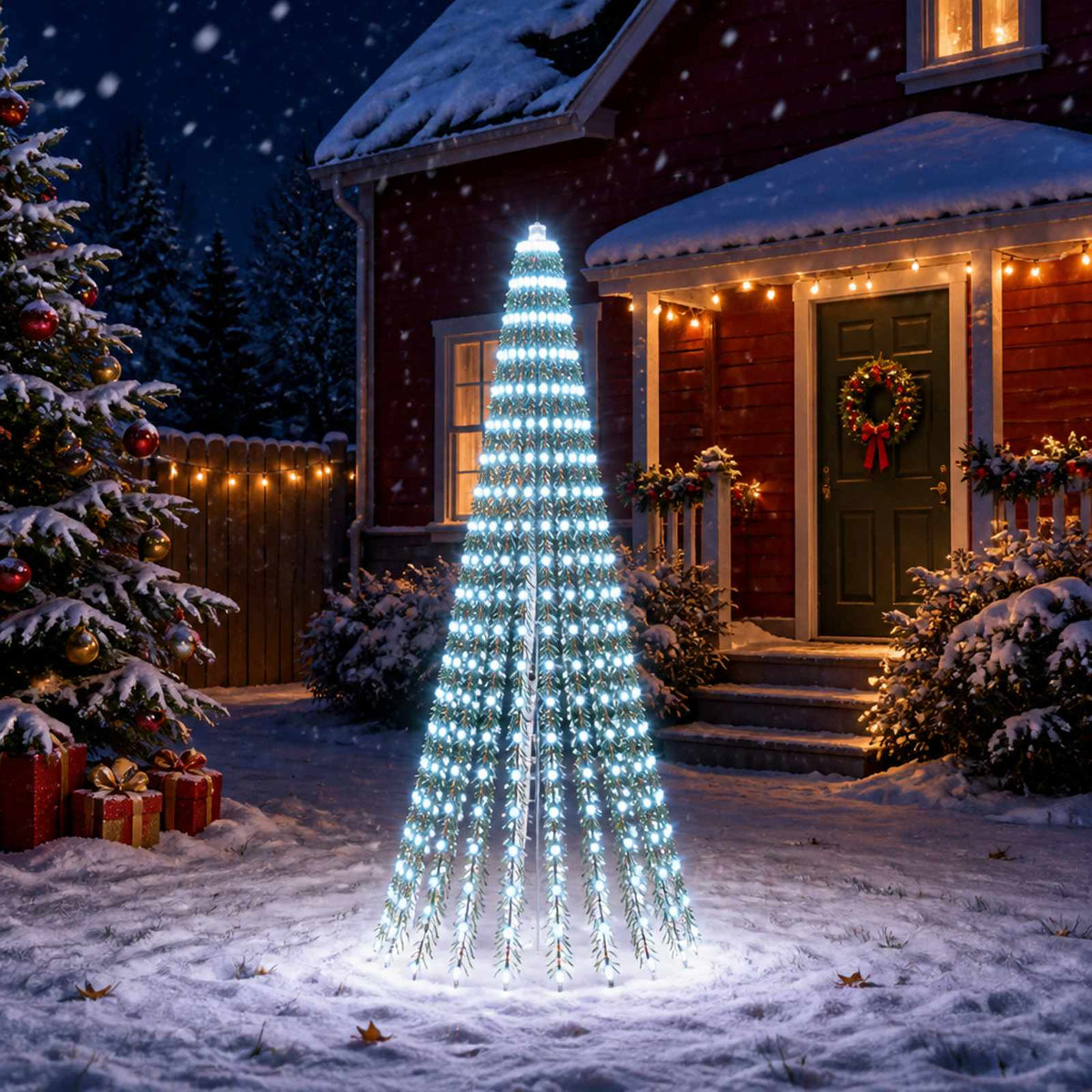 LED božićno drvce 470 cm 1504 LED lampica Čelik