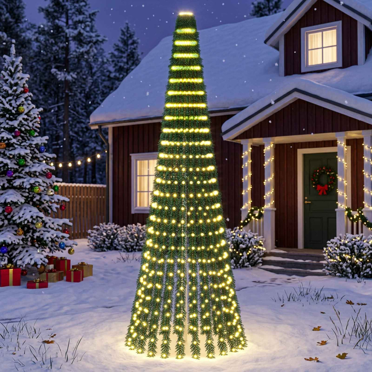 LED božićno drvce 470 cm 1504 LED lampica Čelik