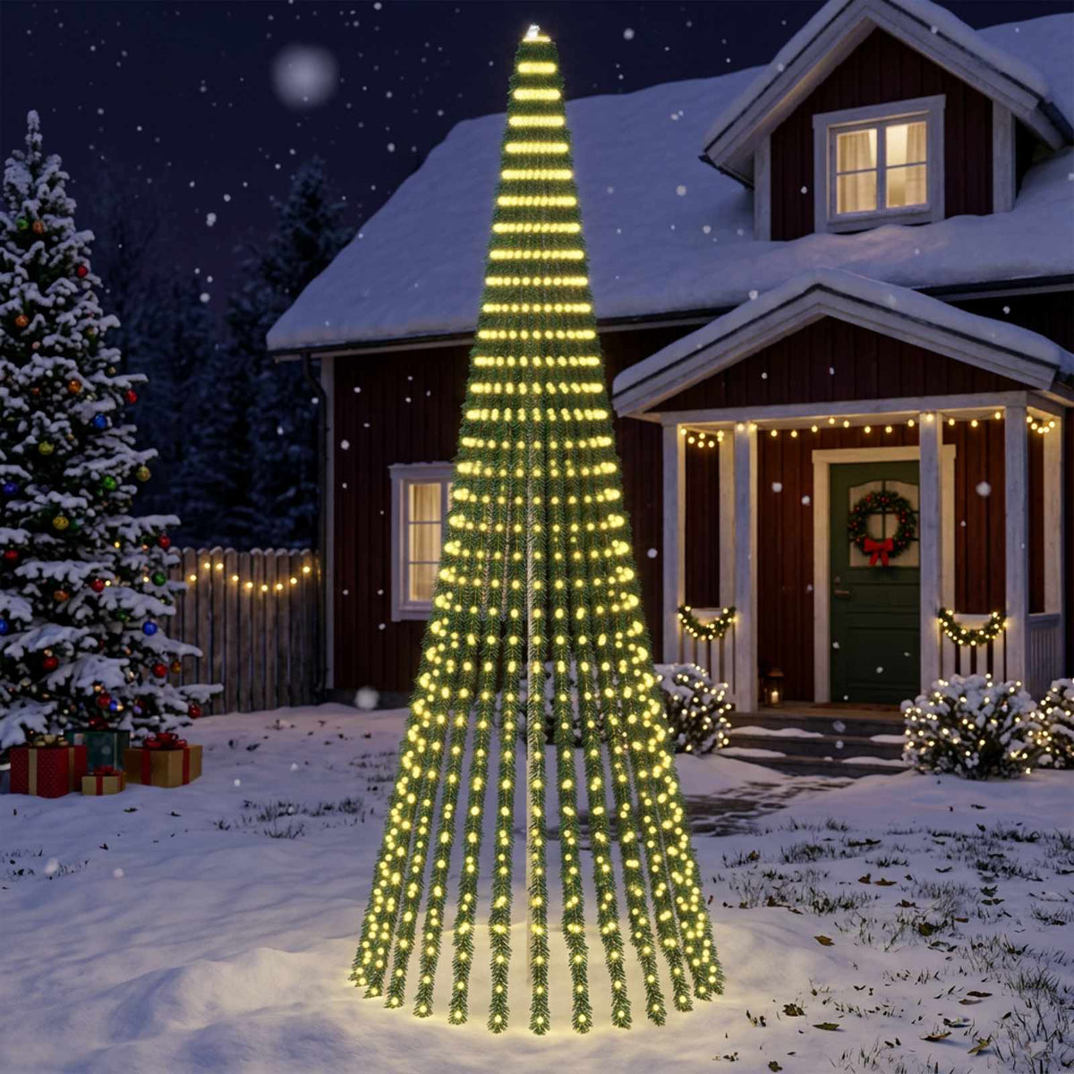 LED božićno drvce 470 cm 1504 LED lampica Čelik