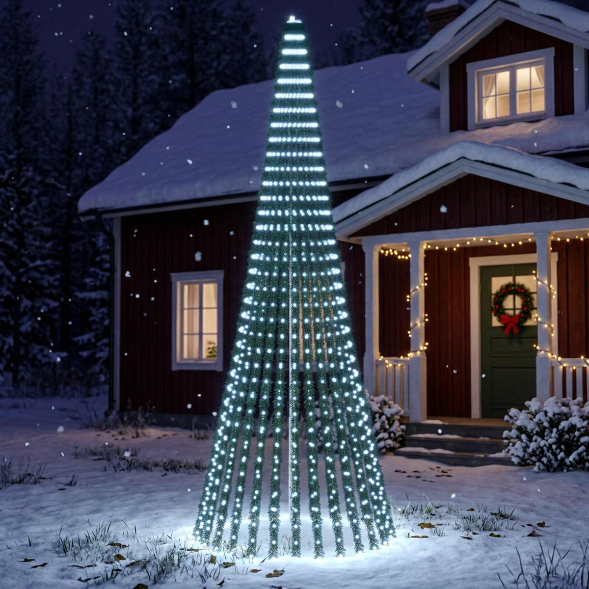 LED božićno drvce 470 cm 1504 LED lampica Čelik