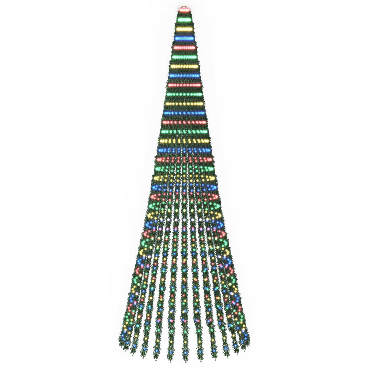 LED božićno drvce 370 cm 1008 LED lampica Višebojno Čelik