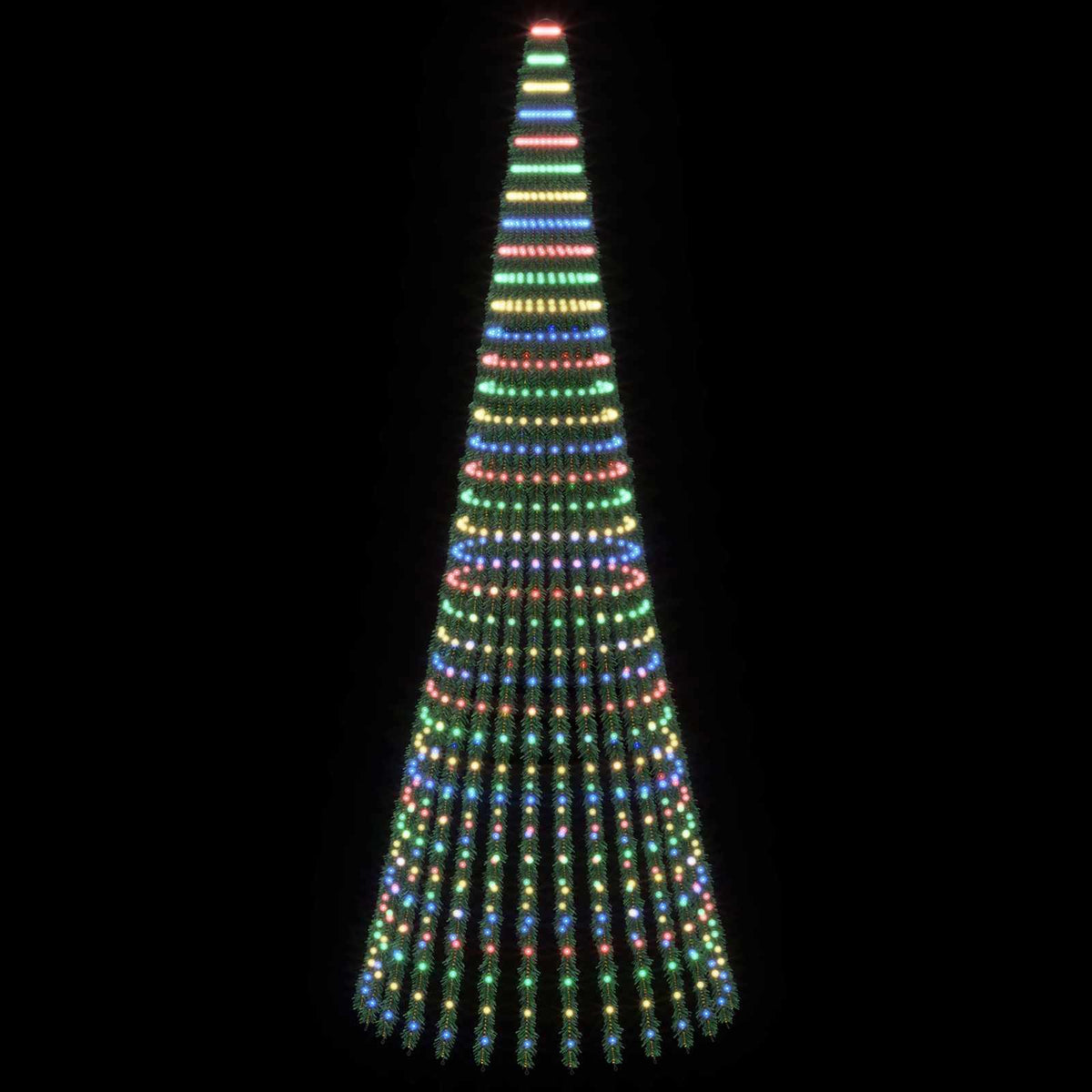 LED božićno drvce 370 cm 1008 LED lampica Višebojno Čelik