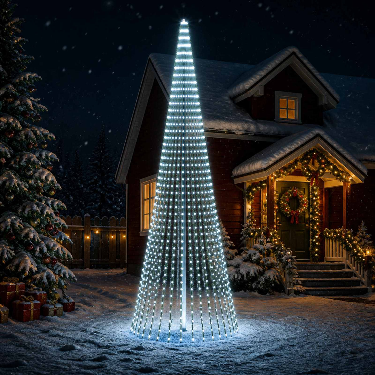 LED božićno drvce 470 cm 1504 LED lampica Čelik